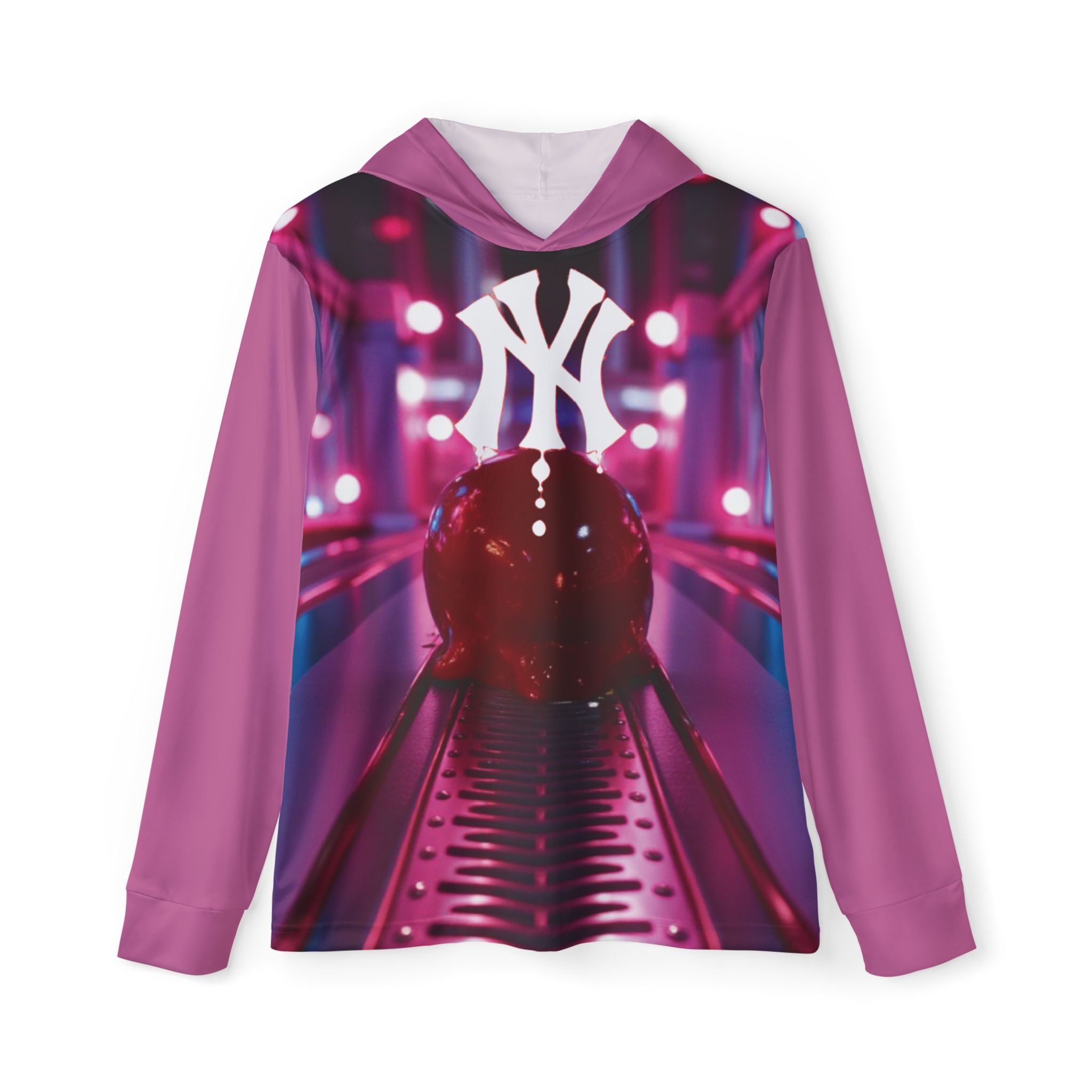 Sudadera con Capucha 'NY Strike Neon' - Estilo Urbano Bowling Vibrante