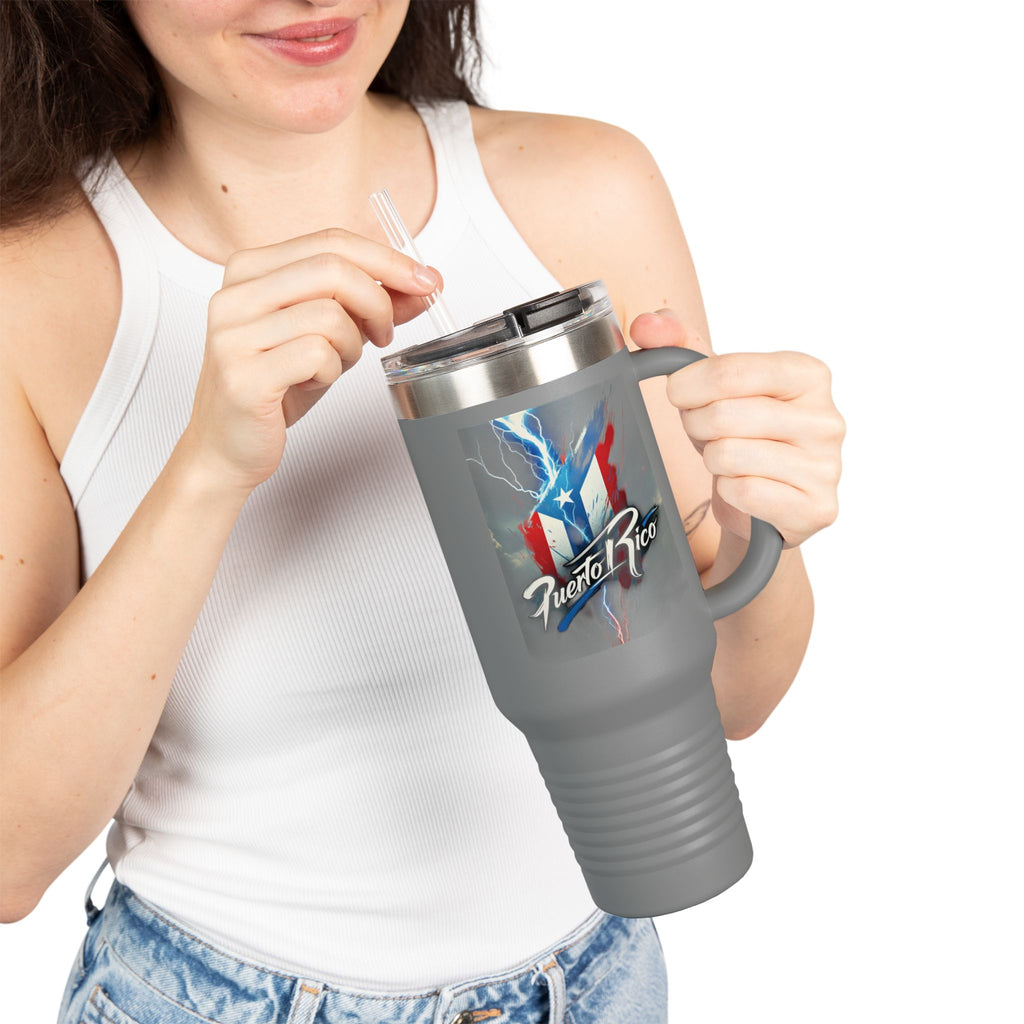 Taza de viaje con aislamiento puertorriqueño