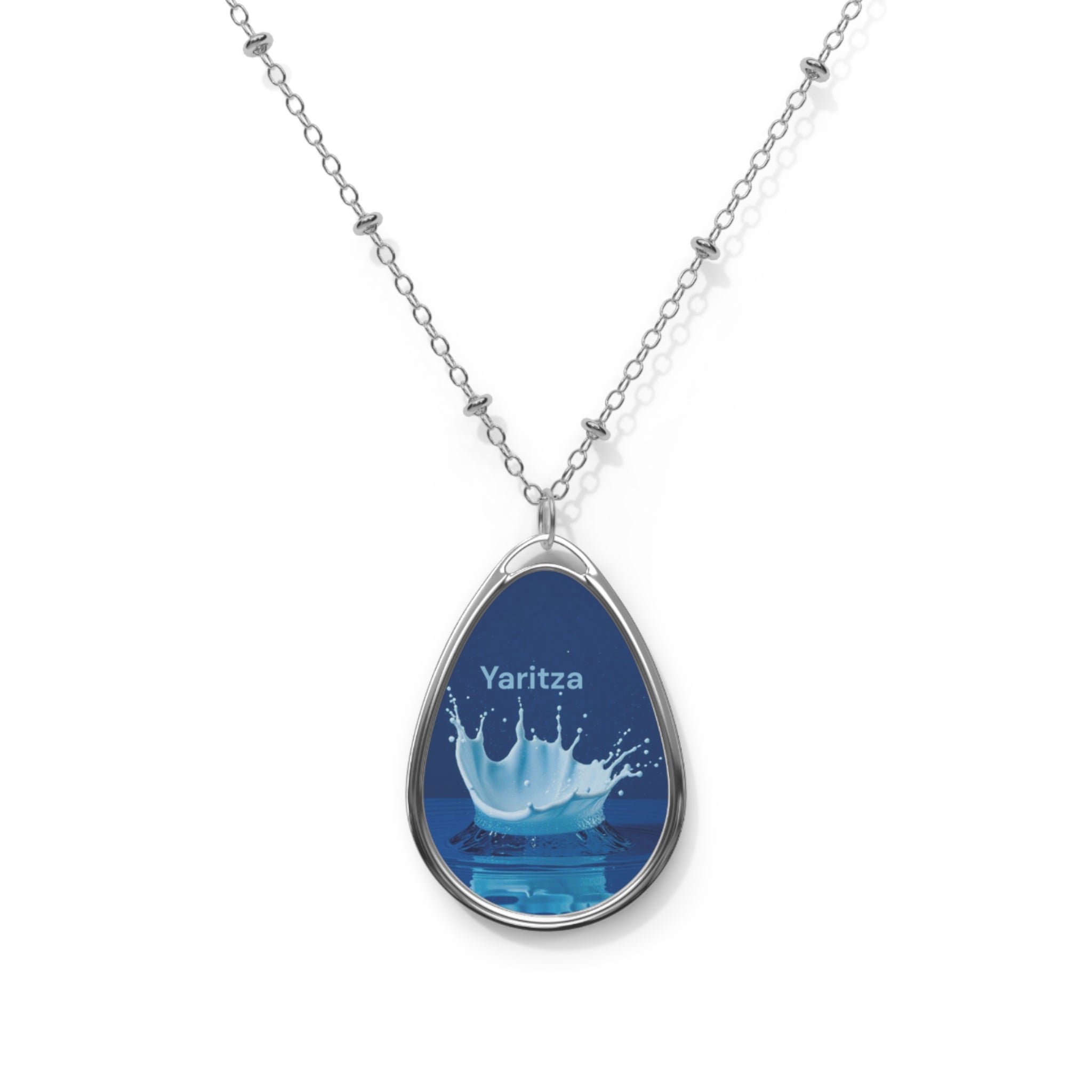 Personalized Oval Necklace — Custom Name 'Yaritza'