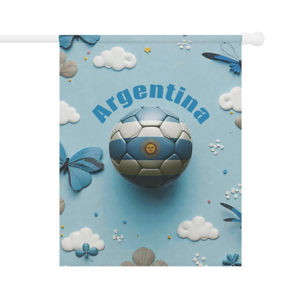 Argentina Soccer Garden Flag — Decorative Lawn Banner with Football Design