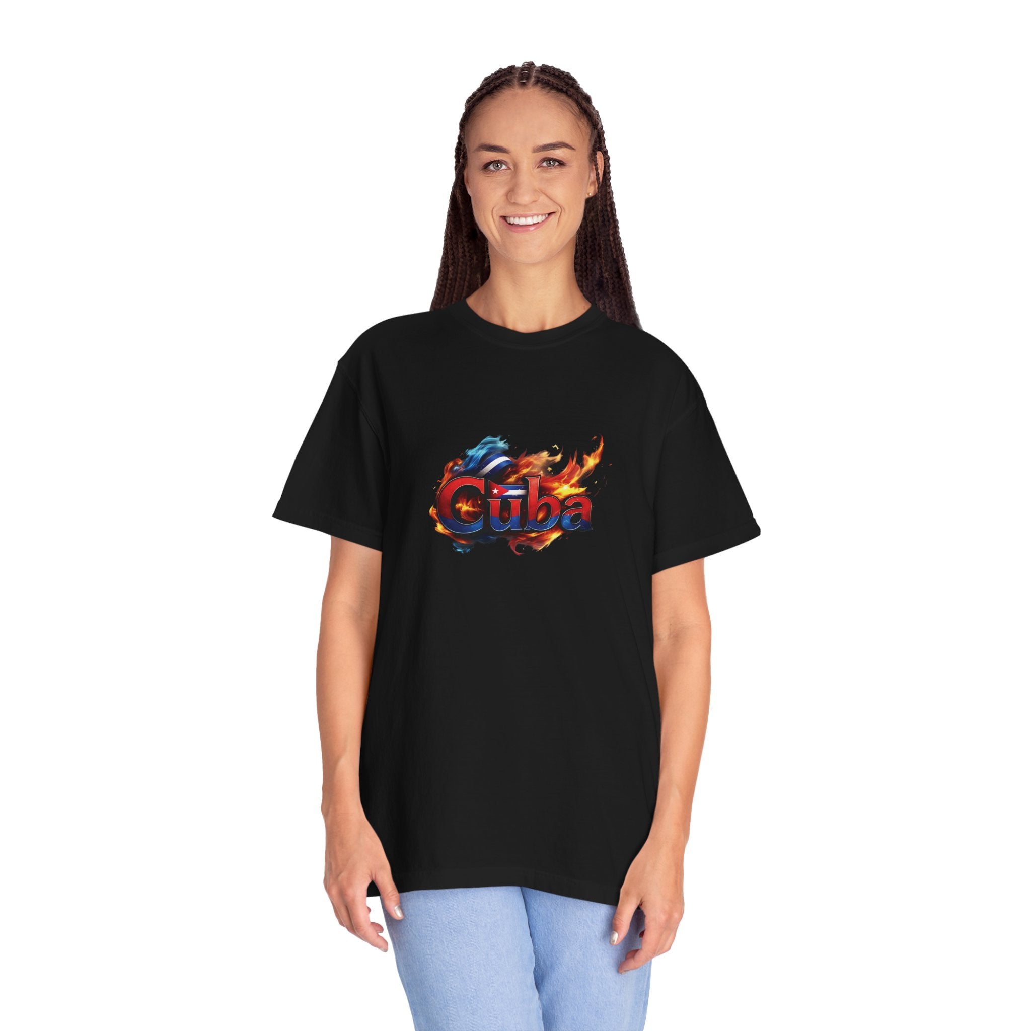 Camiseta teñida con llama cubana
