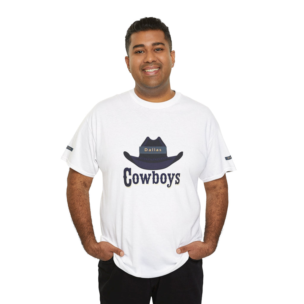 Cowboys Unisex Heavy Cotton Tee, Casual Shirt, Western Apparel, Gift for Cowboys, Cowboy Theme, Everyday Wear, Outdoor Style