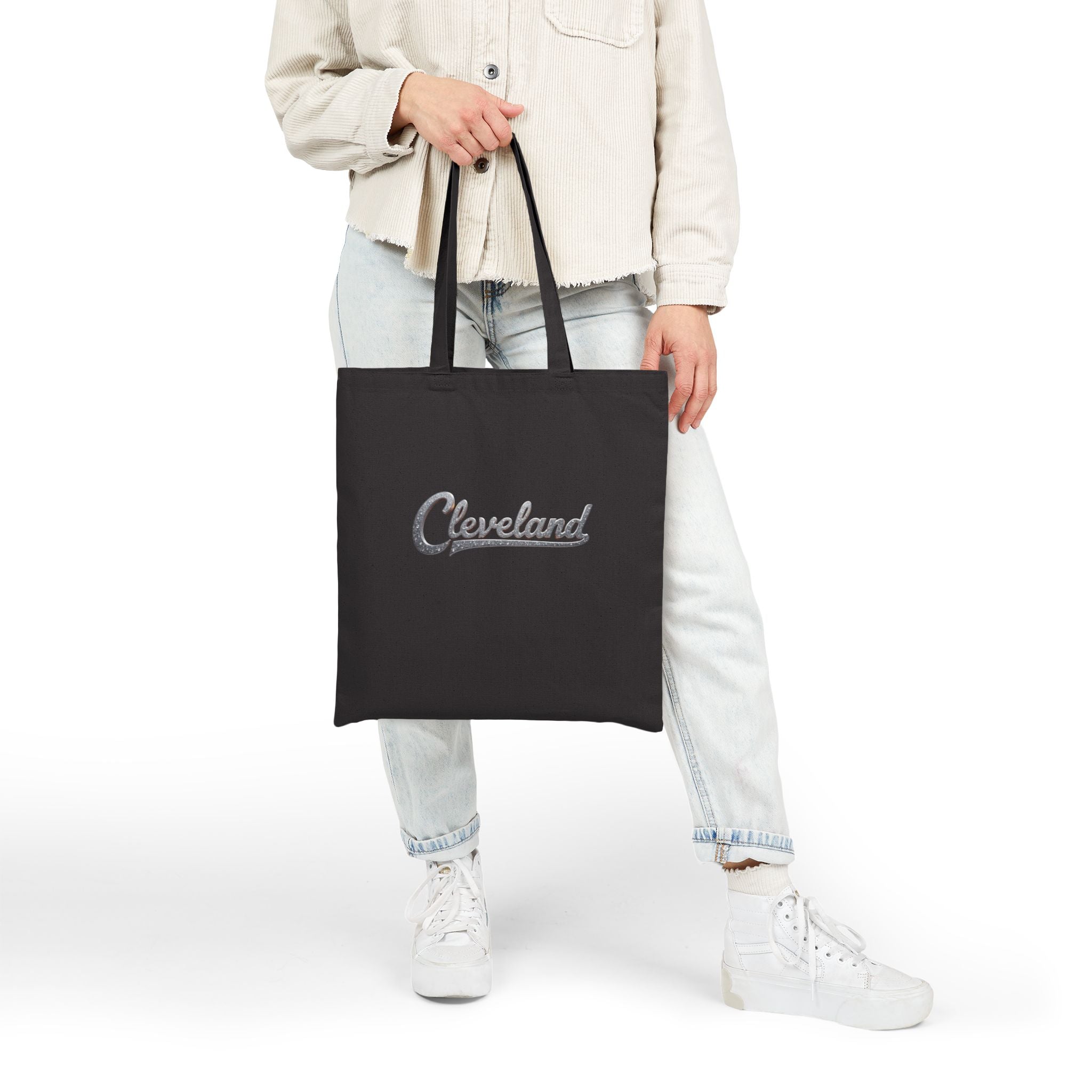 Cleveland Script Canvas Tote Bag