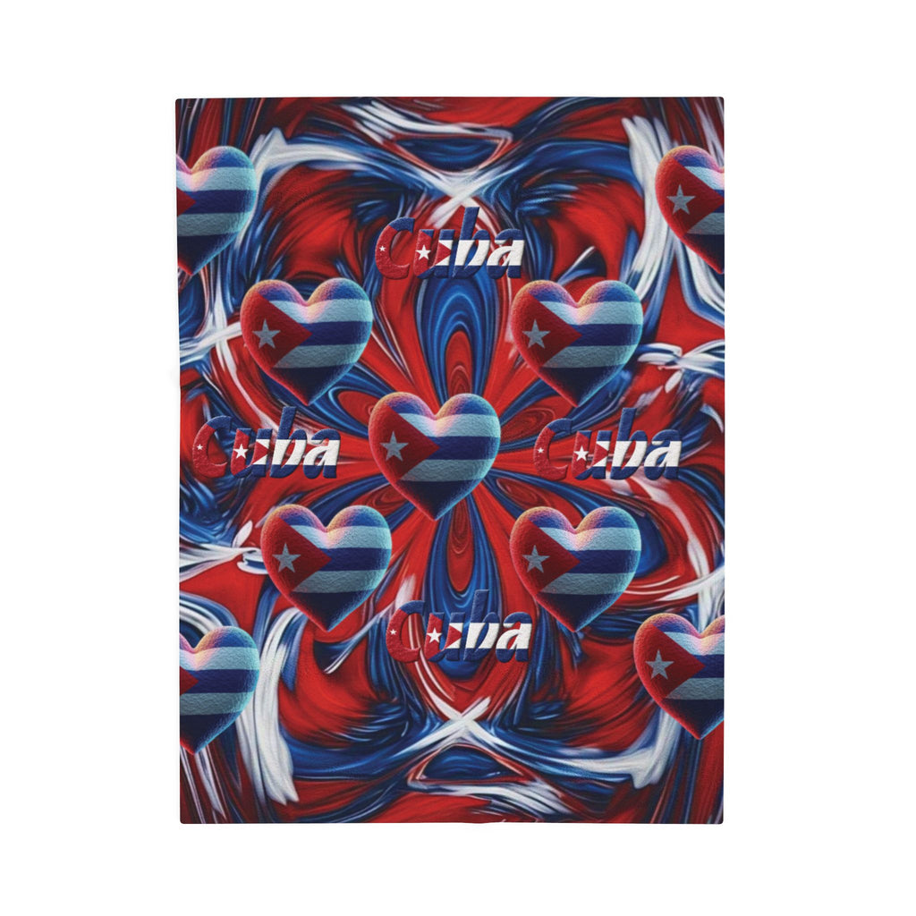 Manta de terciopelo de felpa - Diseño cubano - Regalo acogedor y cálido para el hogar - Manta personalizada