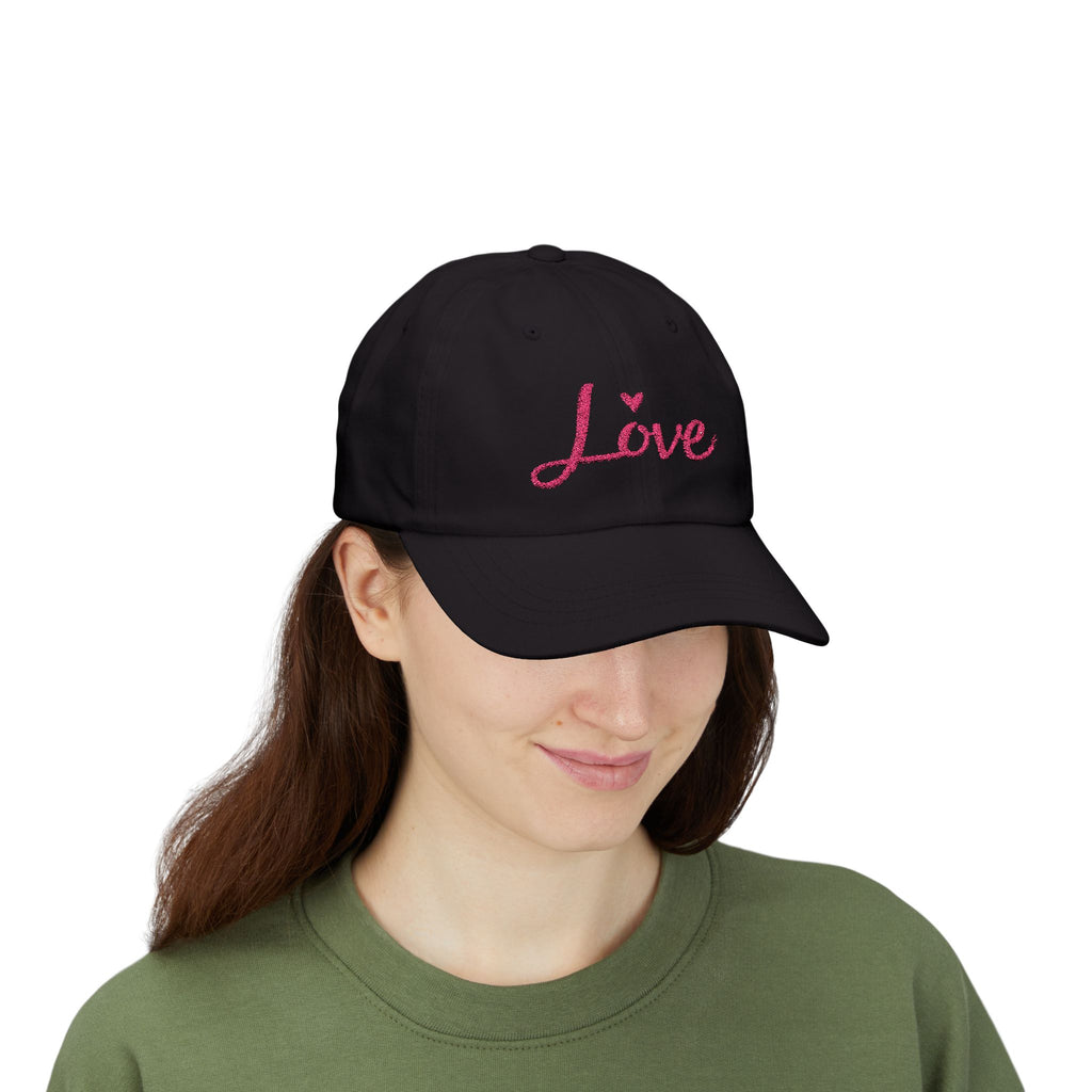 Love Embroidered Classic Cap — Casual Stylish Hat, Gift for Him or Her