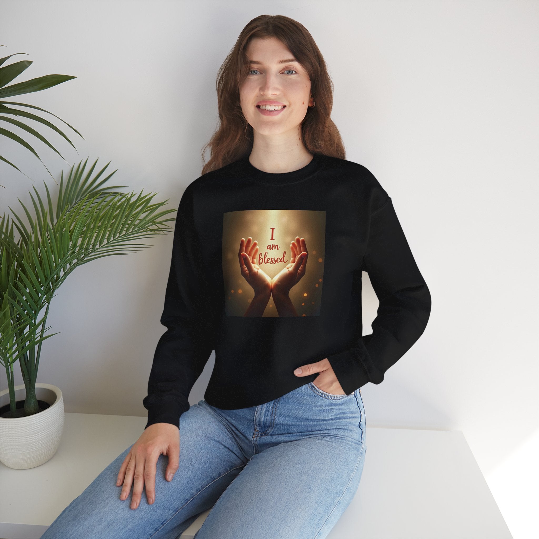 Blessed Hands Unisex Sweatshirt, Spiritual Gift, Cozy Crewneck, Inspirational Apparel, Self-Care Fashion, Comfortable Everyday Wear