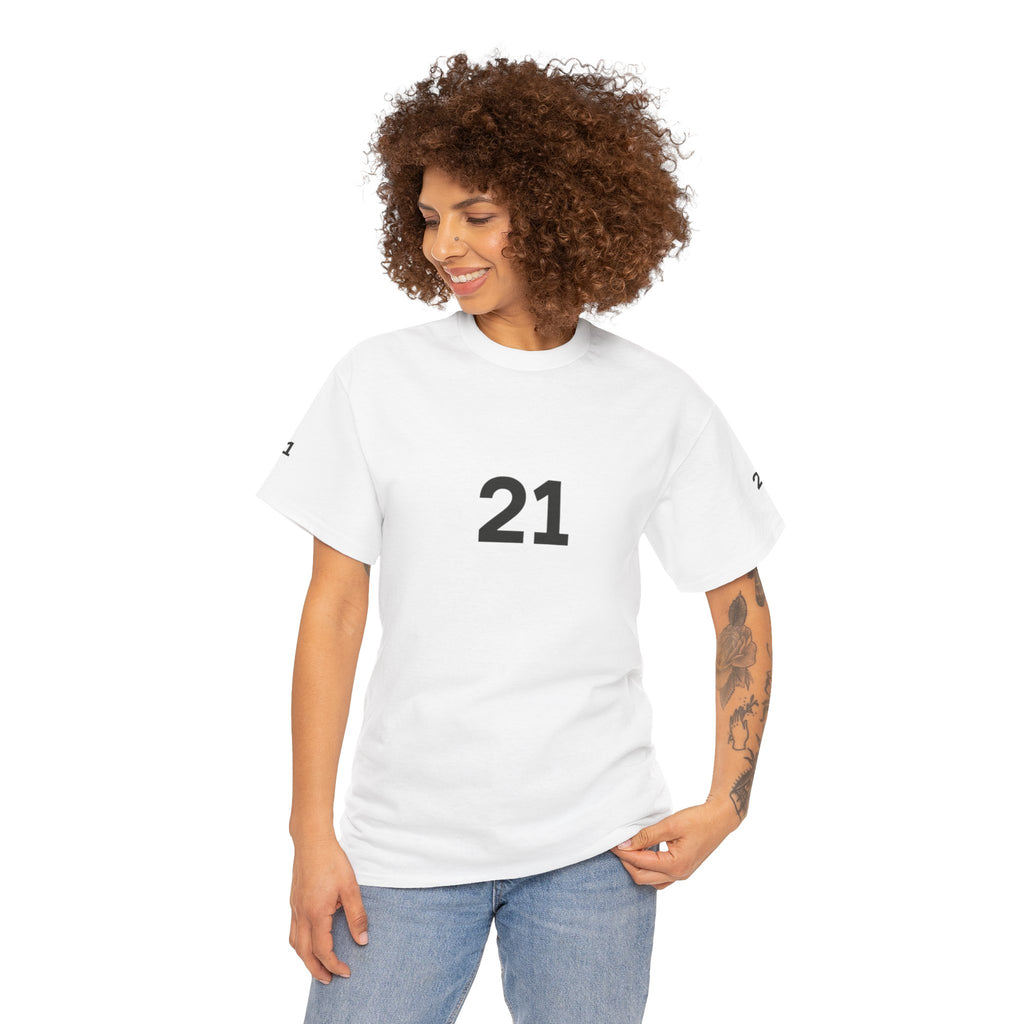 Camiseta unisex de camuflaje Puerto Rico #21. Camiseta personalizable con el número 21 para deportes y celebraciones.