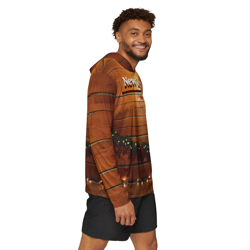 New York Christmas Wooden Wall Hoodie