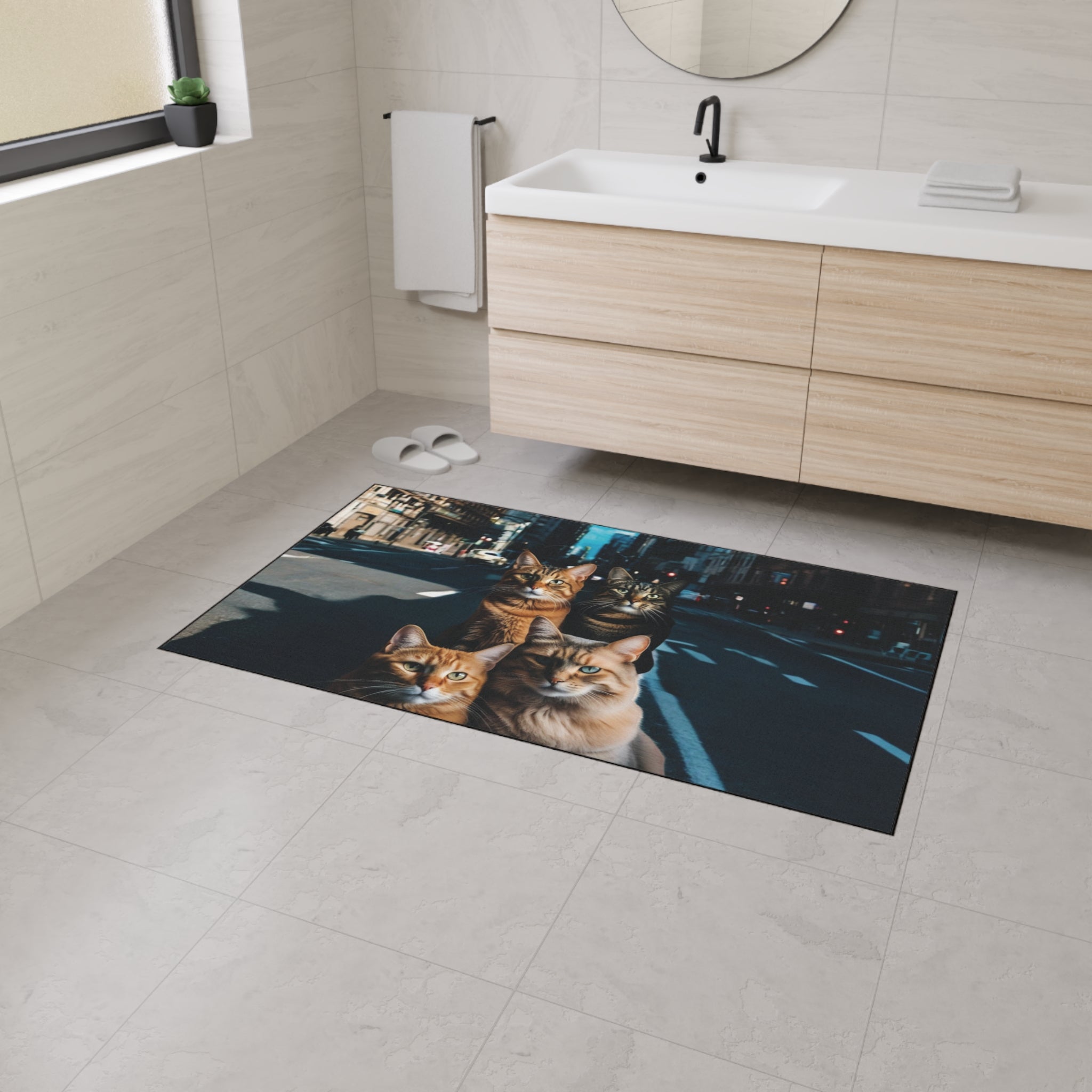 Floor Mat - Beautiful Durable Cat Design - Ideal for Gift Giving