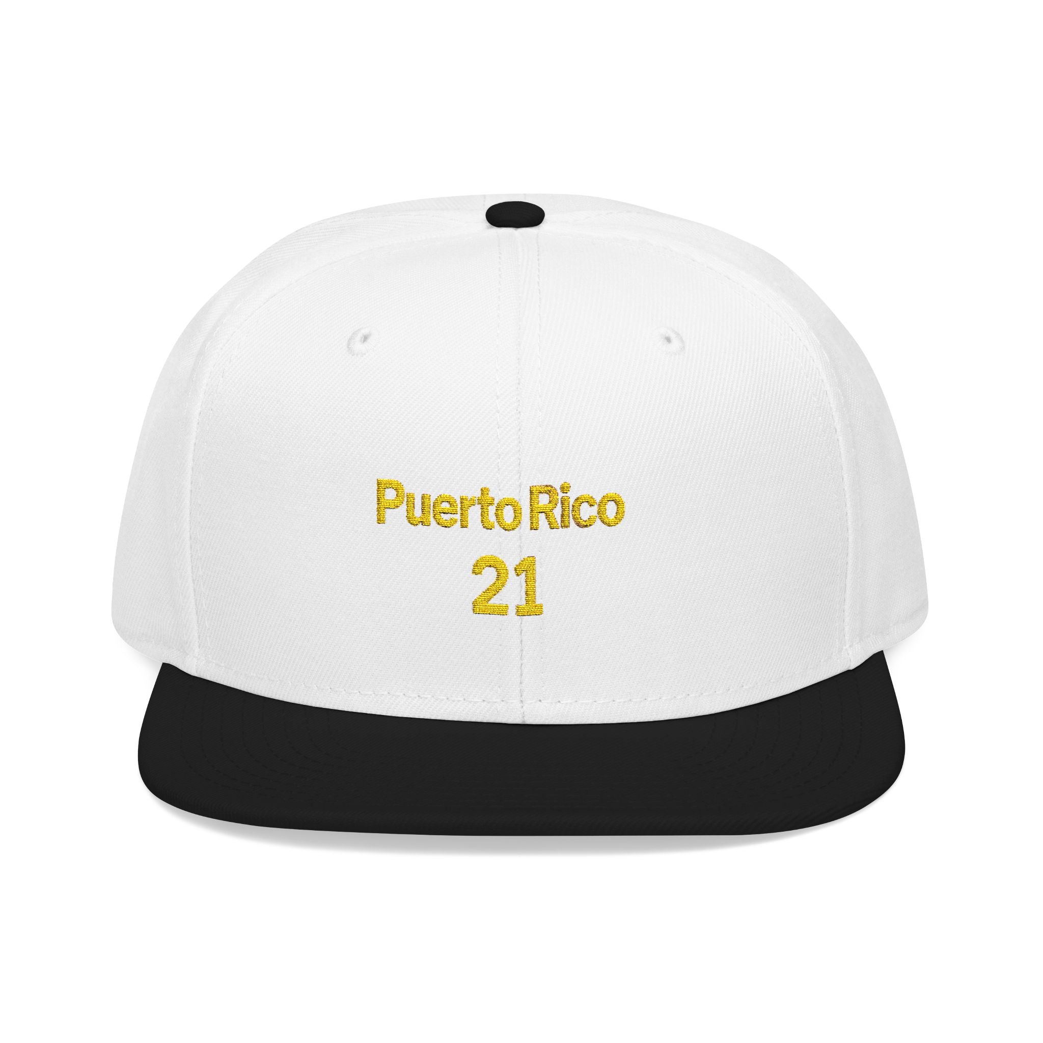 Gorra Snapback bordada Puerto Rico 21: una gorra elegante para los fanáticos del deporte o para uso casual