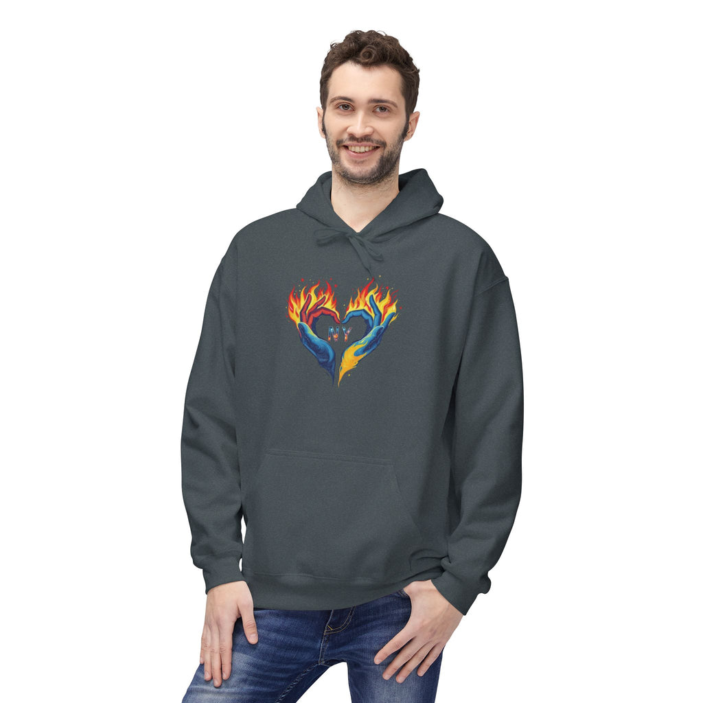 "NY Spirit" Sweatshirt | Fire and Ice Heart Design