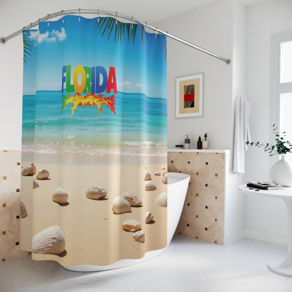 Colorful Florida Beach Shower Curtain
