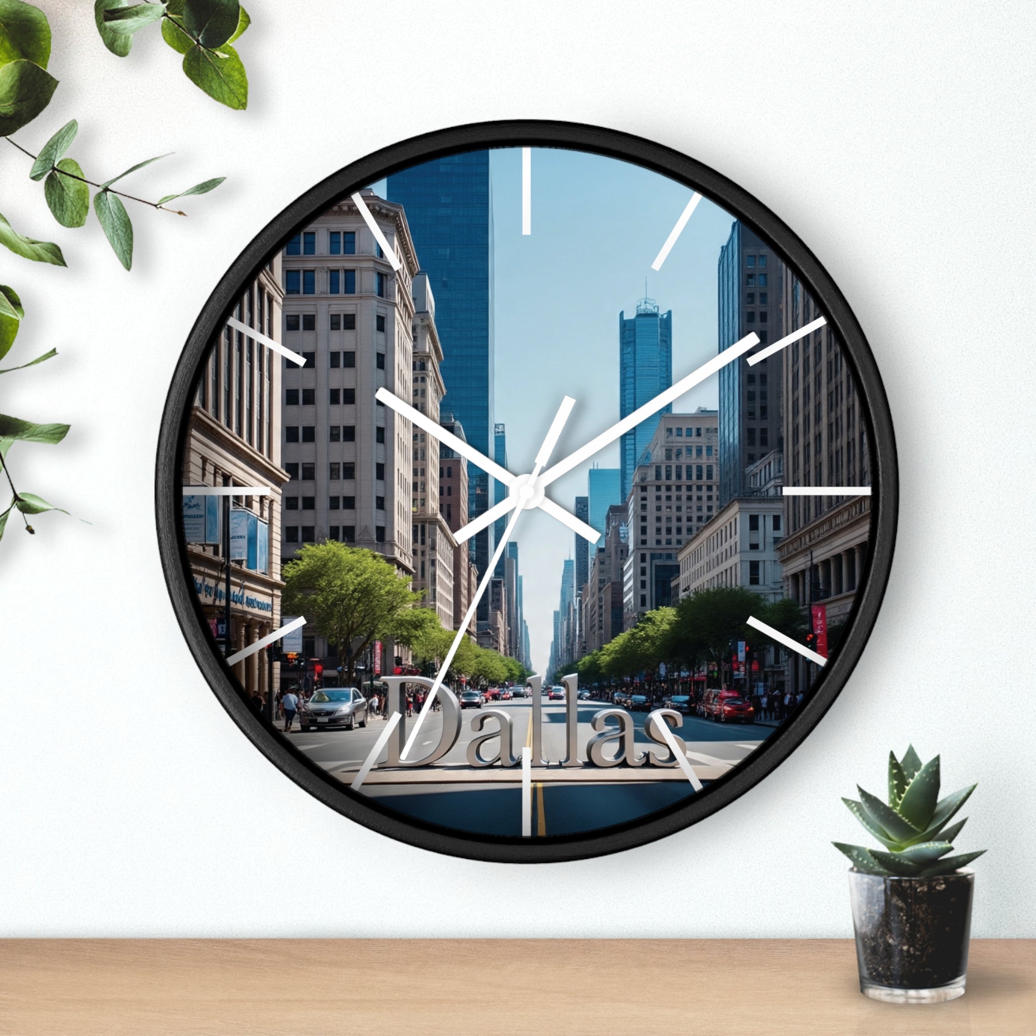 Dallas Cityscape Wall Clock - Urban Home Decor, Modern Wall Art, Gift for City Lovers, Office Decor, Dallas Souvenir