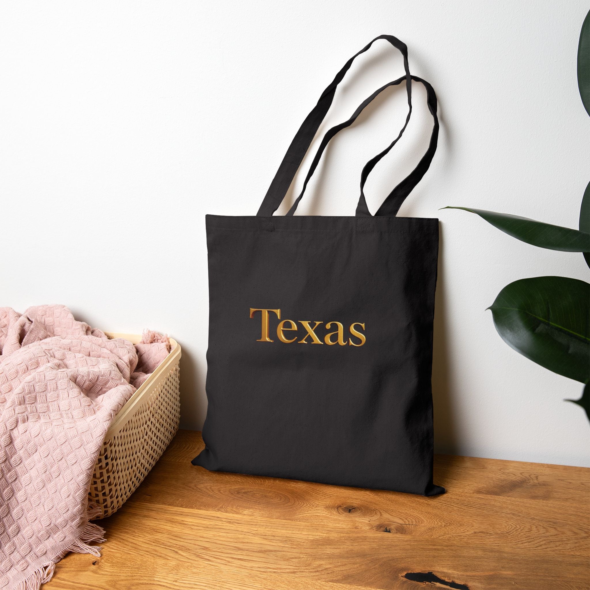 Texas Canvas Tote Bag — Rustic State Pride Grocery & Everyday Tote