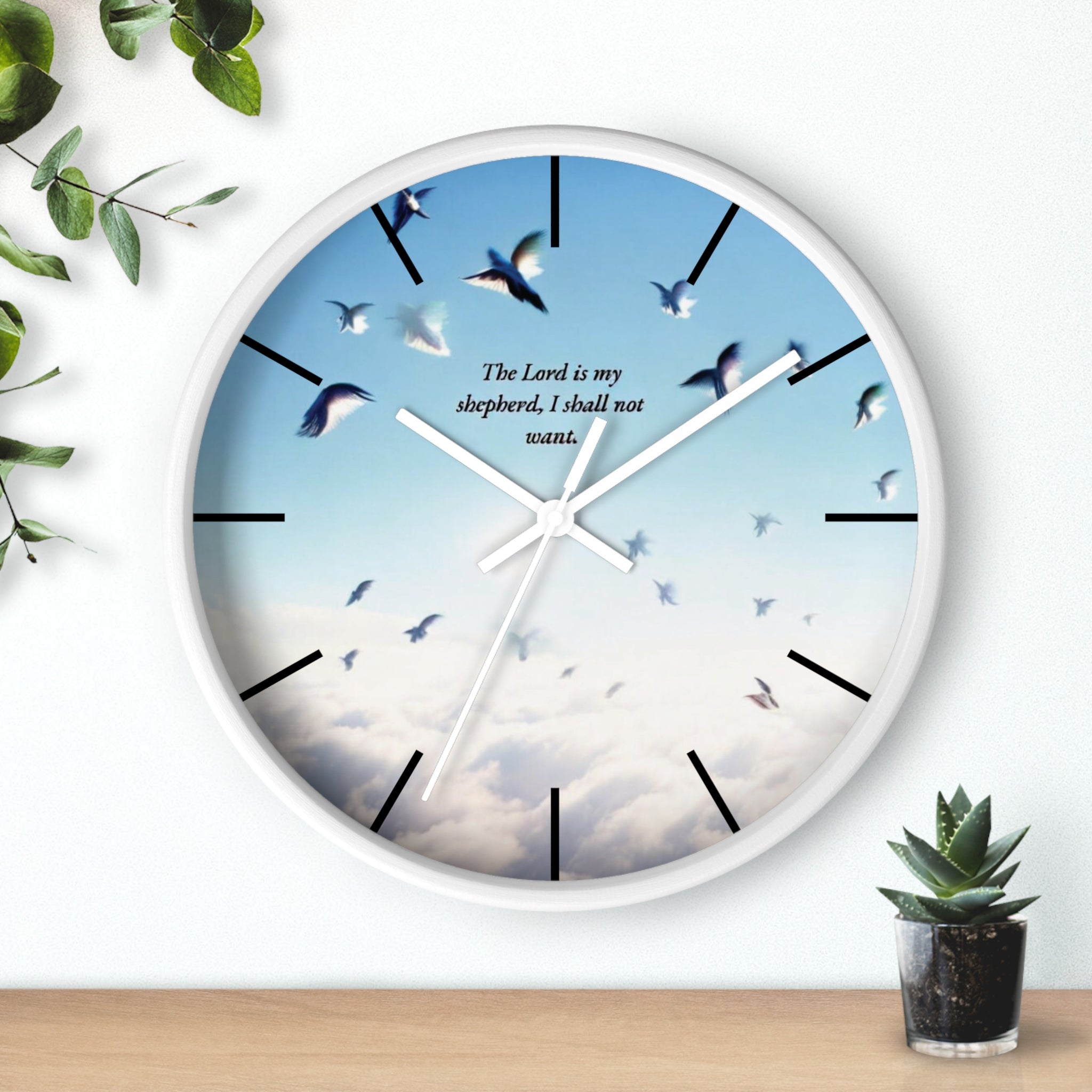 Inspirational Wall Clock, Home Decor, Gift for Loved Ones, Motivational Timepiece, Faith-Based Wall Art, Christian Gift