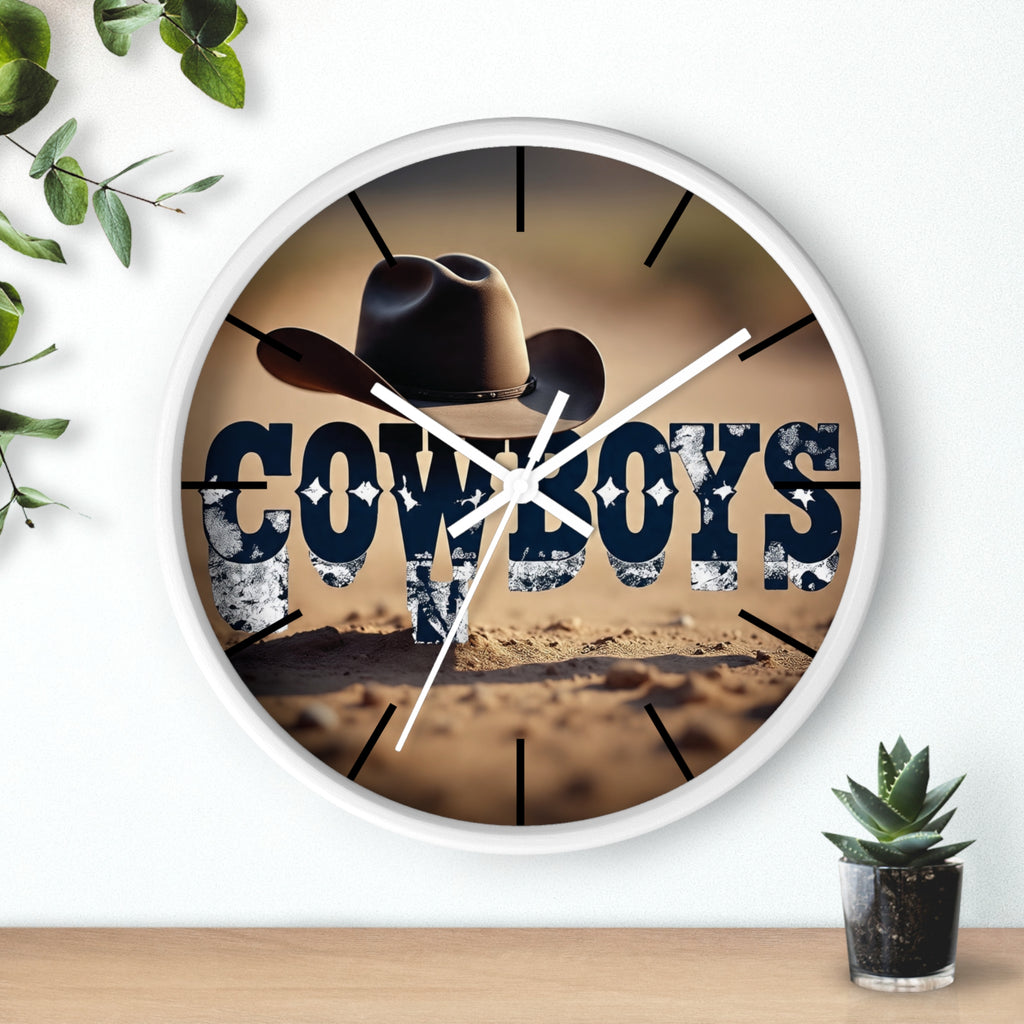 Cowboy-Themed Wall Clock, Rustic Home Decor, Cowboy Gift, Western Decor, Unique Timepiece for Country Lovers