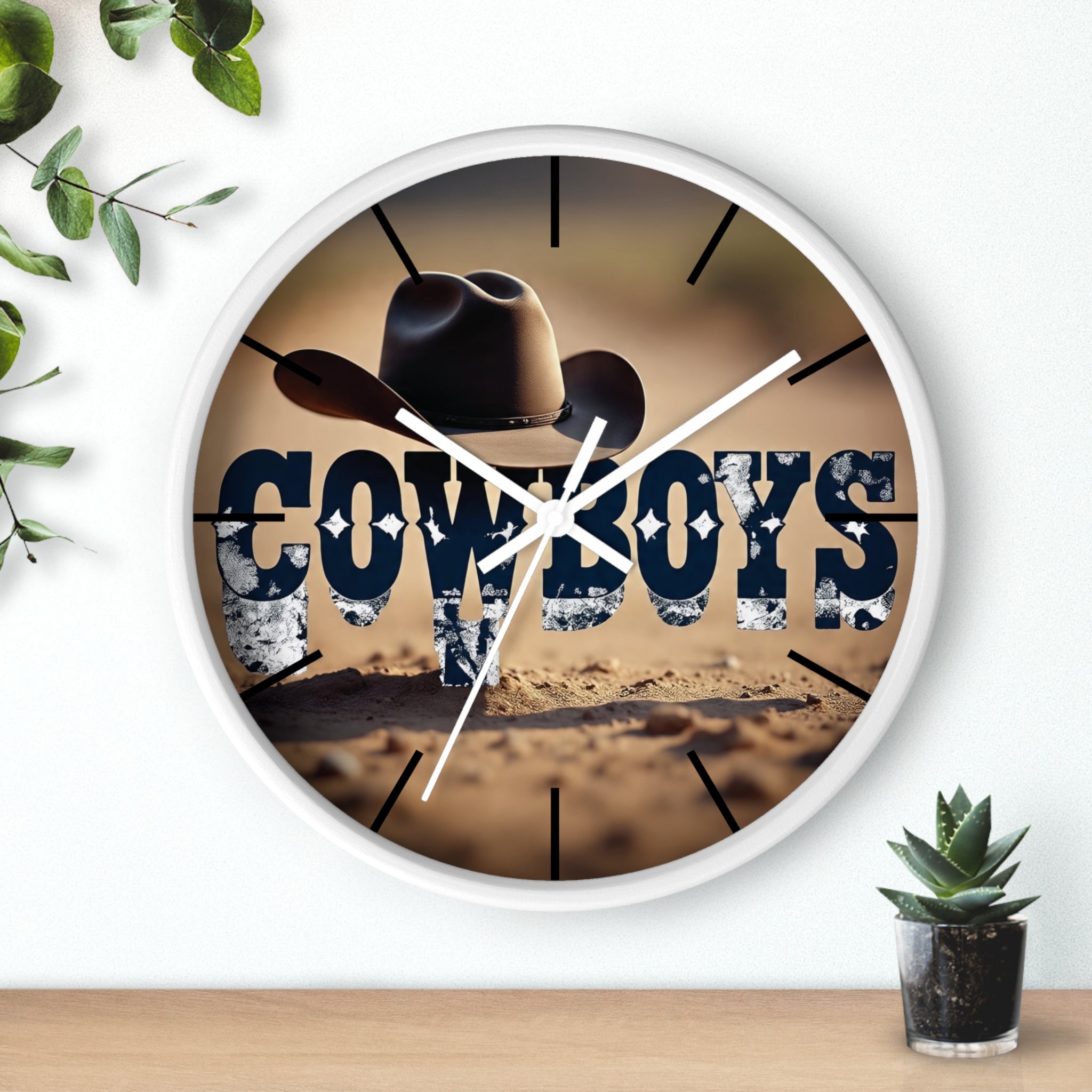 Cowboy-Themed Wall Clock, Rustic Home Decor, Cowboy Gift, Western Decor, Unique Timepiece for Country Lovers