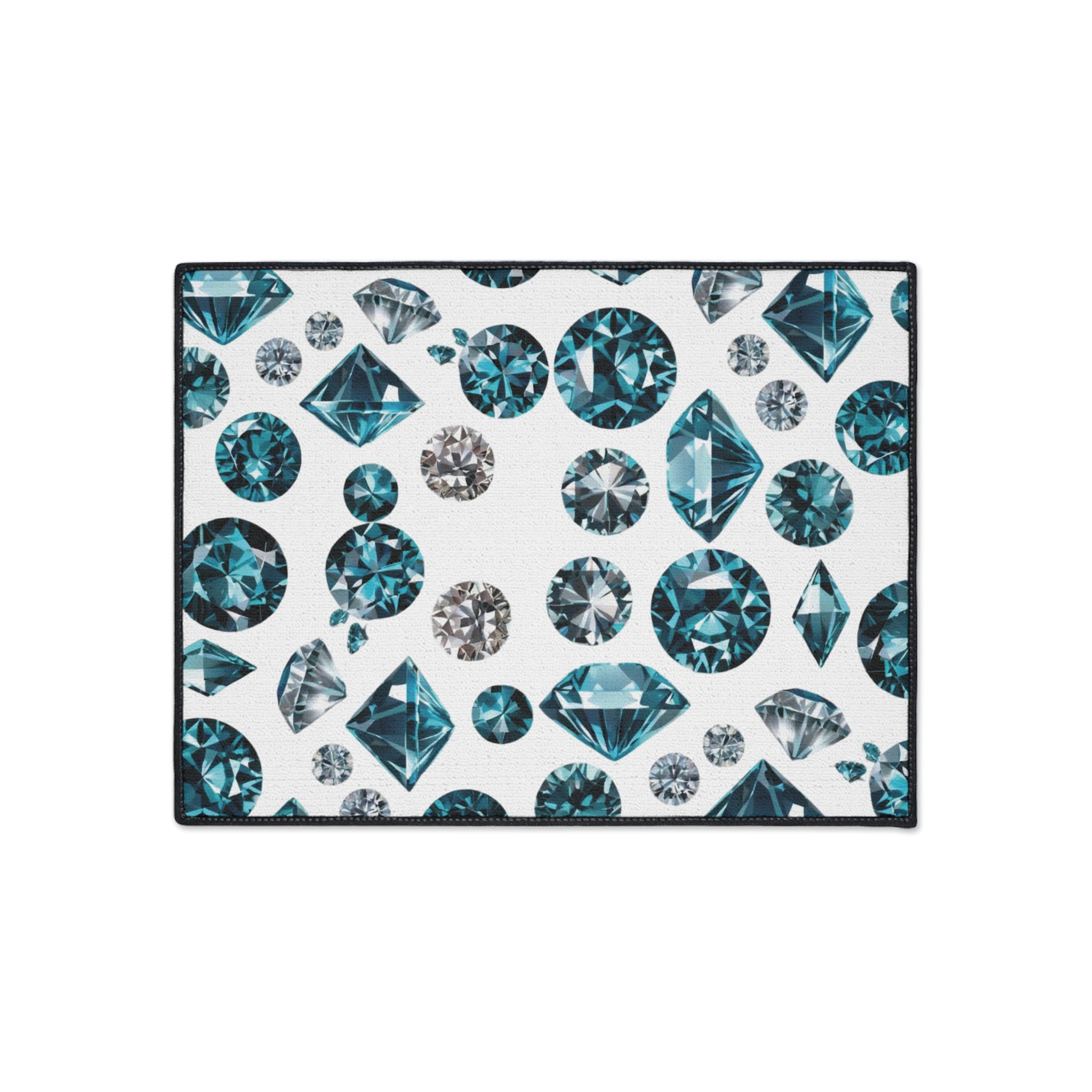 Floor Mat - Beautiful Diamond Design - White Background - Gift Giving Idea 