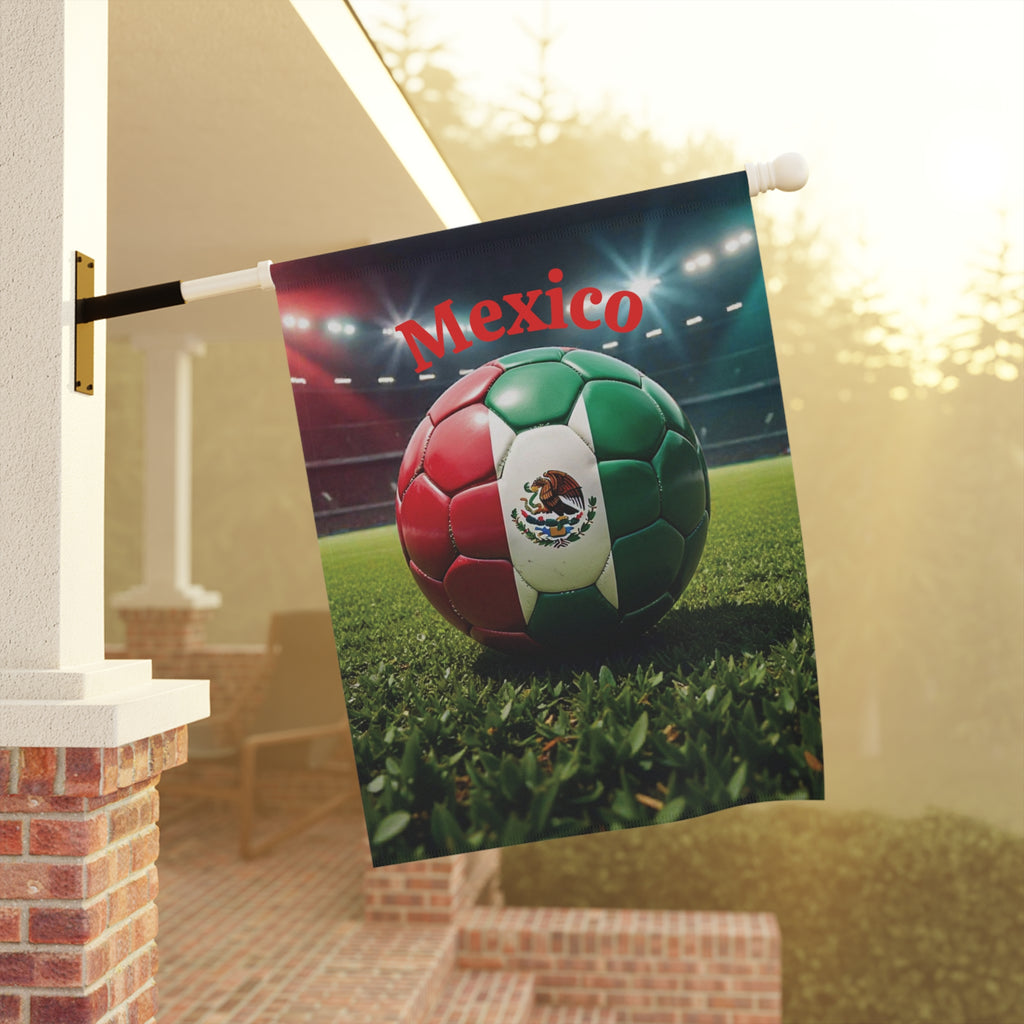 Mexico Soccer Garden Flag – Patriotic Football Yard Banner