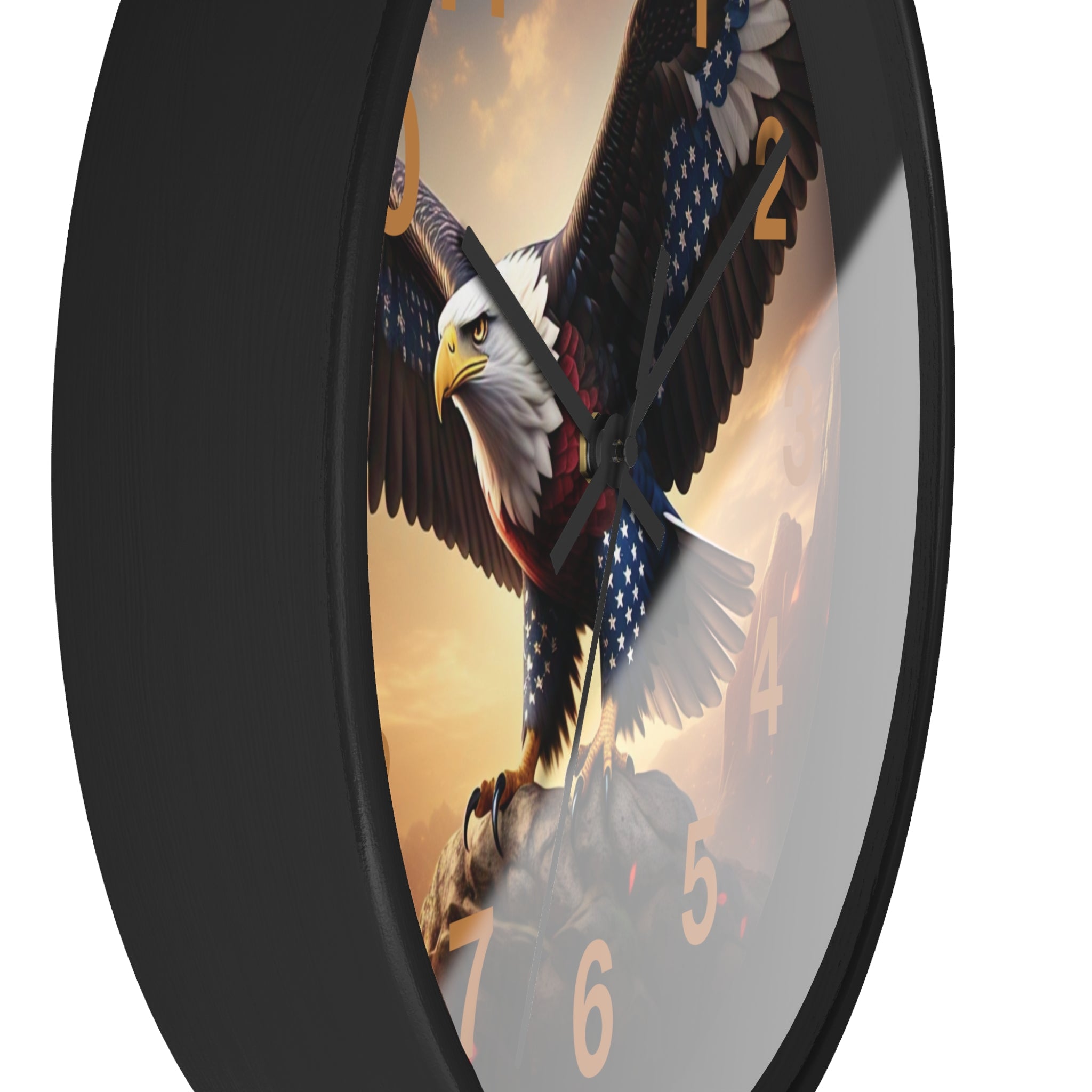 Patriotic Eagle Wall Clock - Bold American Spirit Decor
