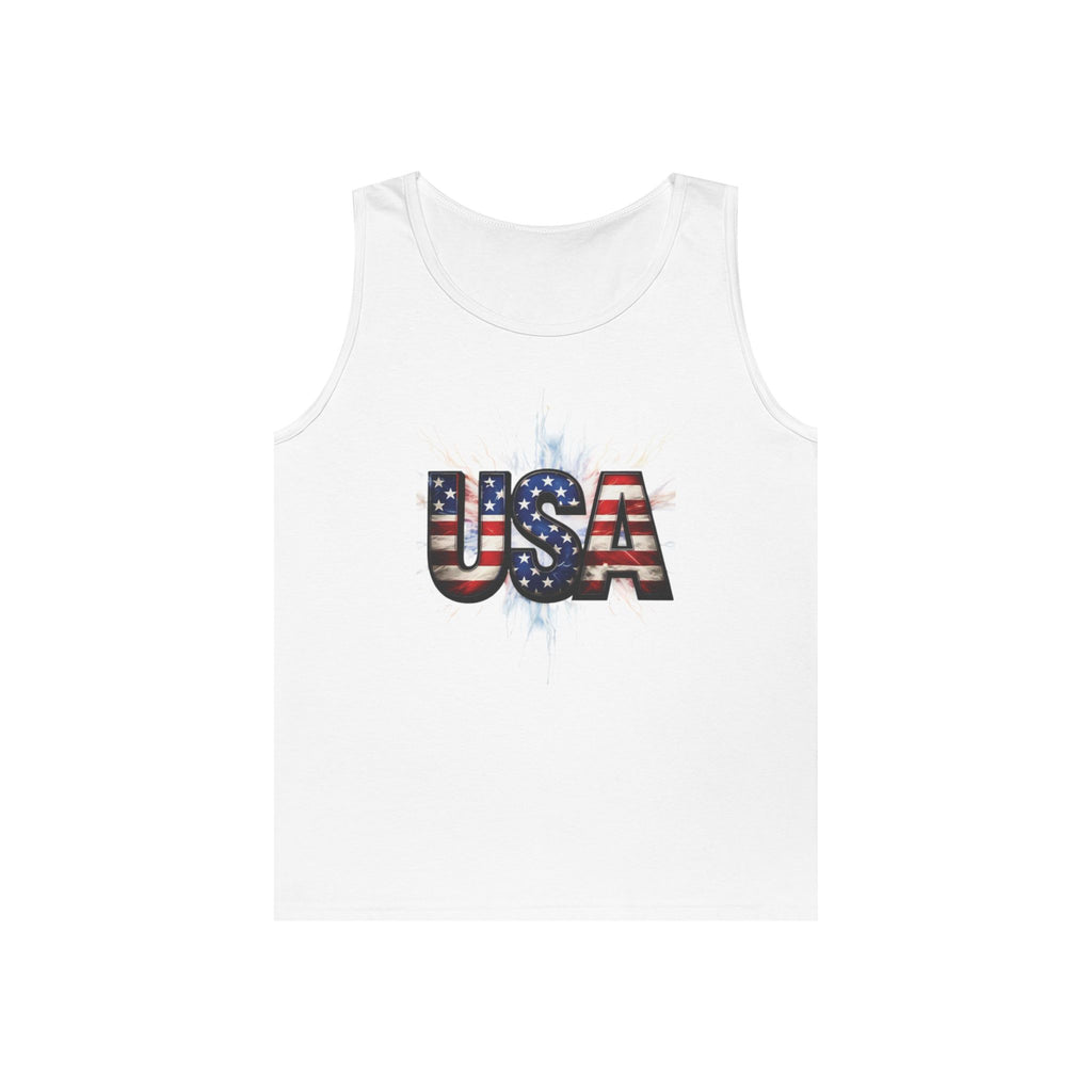 USA Patriotic Unisex Heavy Cotton Tank Top
