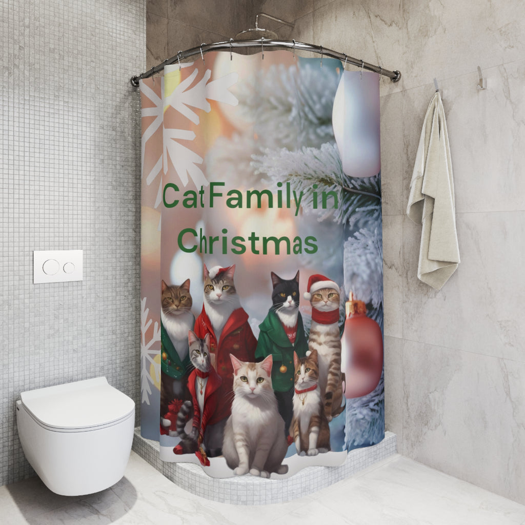 Christmas Cats Shower Curtain