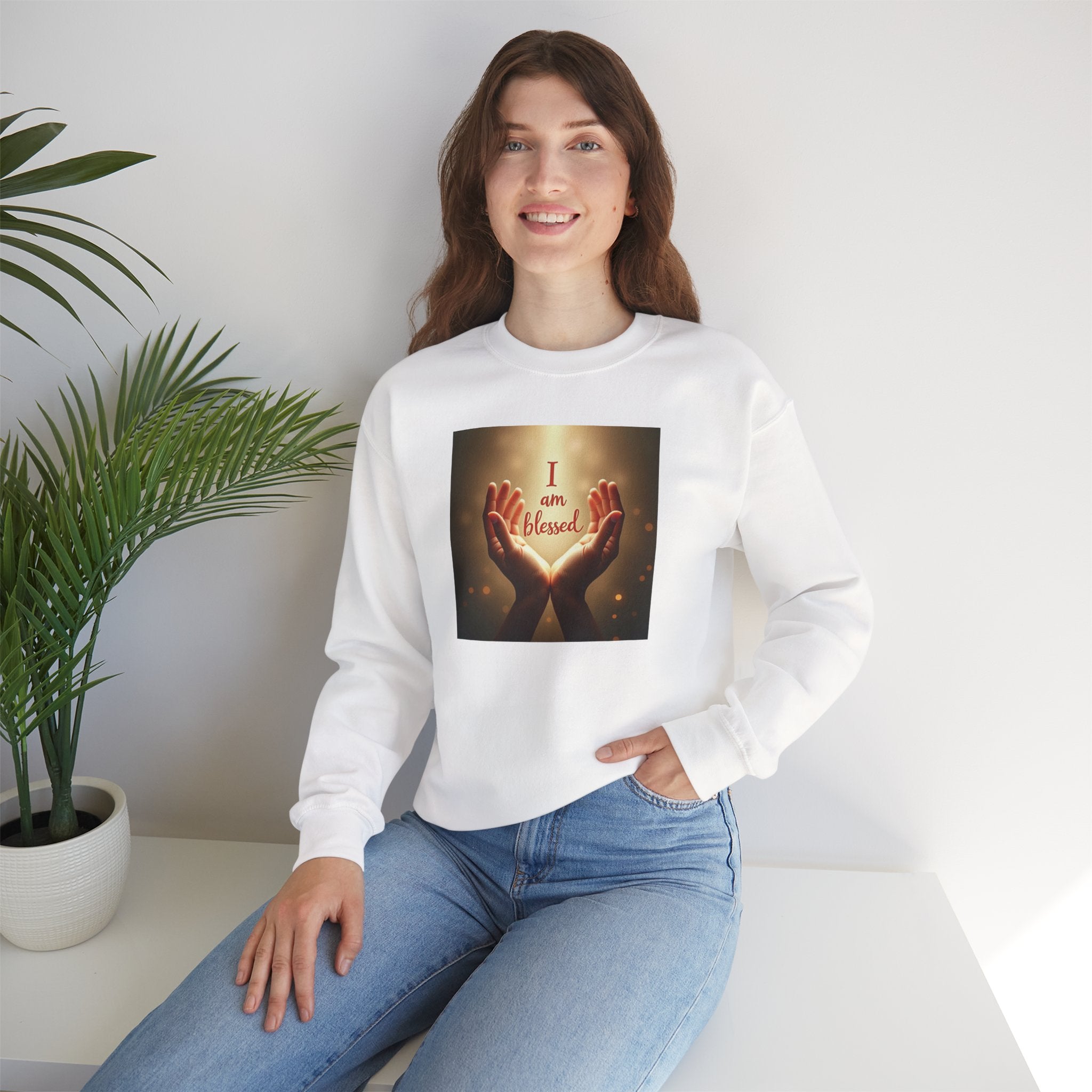 Blessed Hands Unisex Sweatshirt, Spiritual Gift, Cozy Crewneck, Inspirational Apparel, Self-Care Fashion, Comfortable Everyday Wear