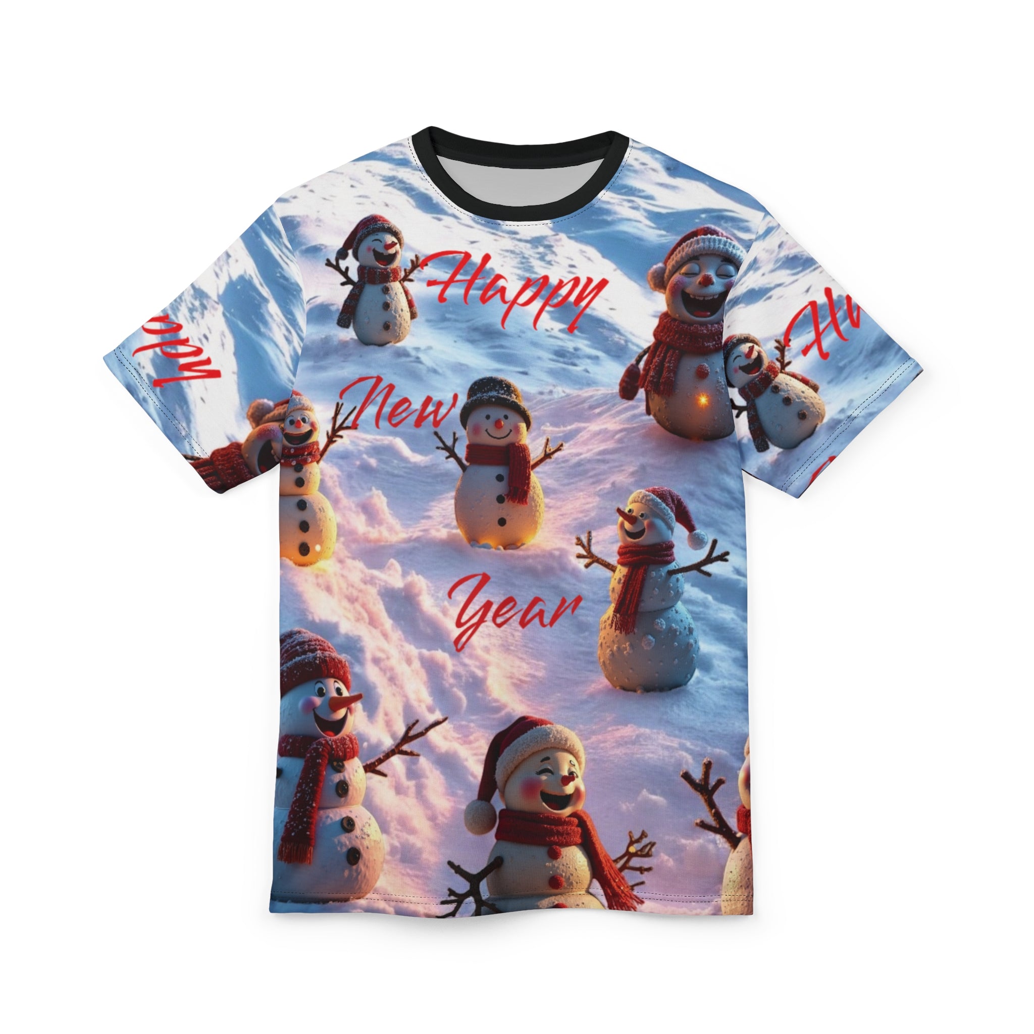 New Year Snowmen Unisex Tee