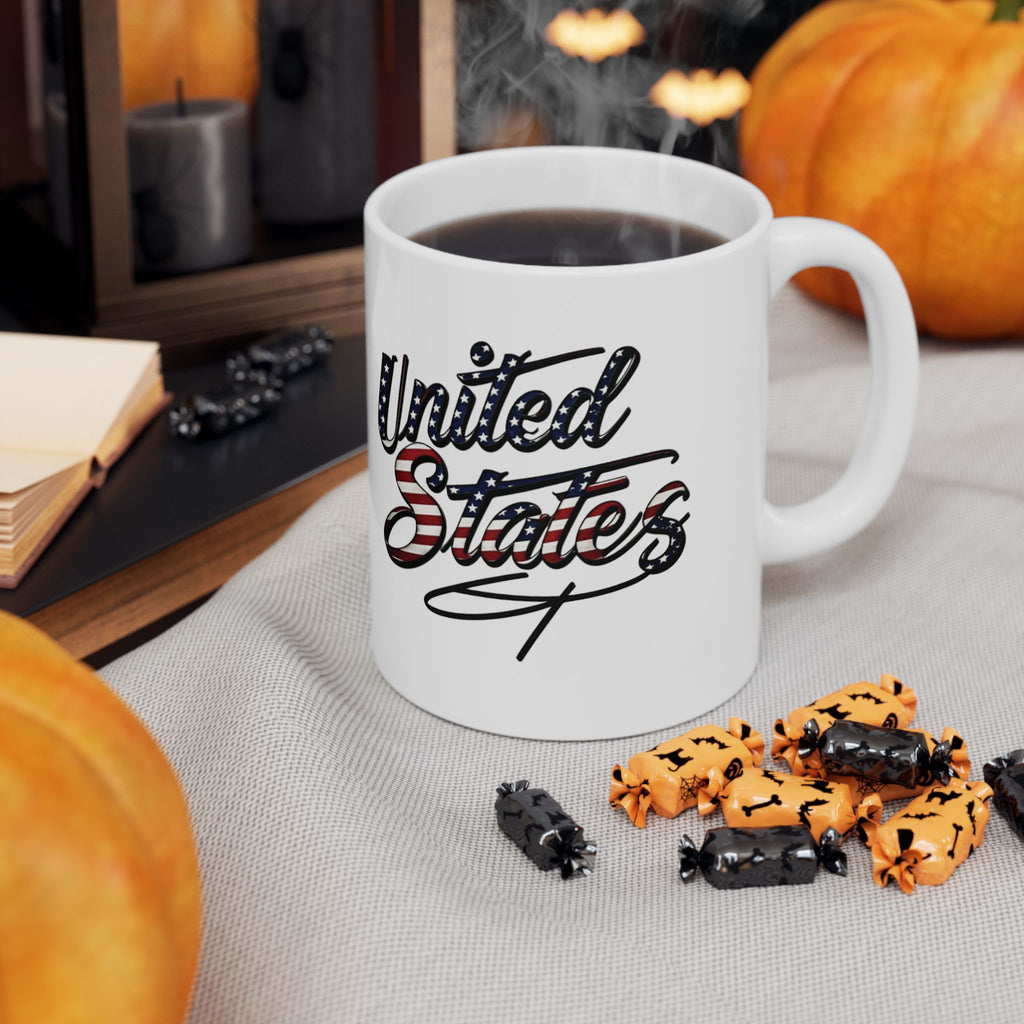 Patriotic Ceramic Mug - United States Design (11oz, 15oz)