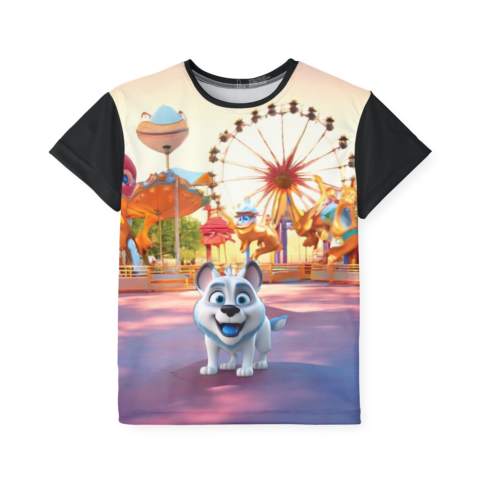 Kids T-Shirt Happy Dog Amusement Park Gift 