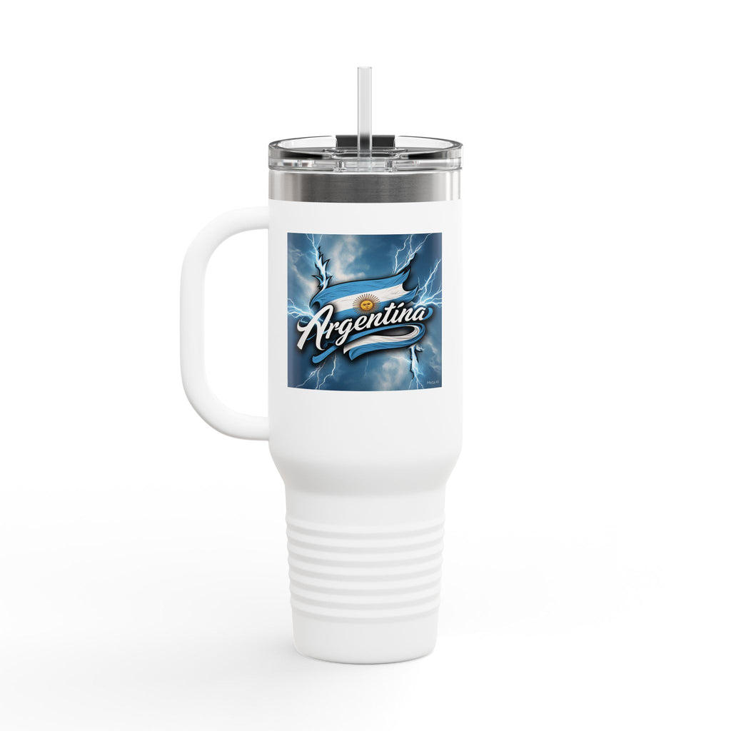 Taza de viaje aislada con diseño Argentino de 40 oz