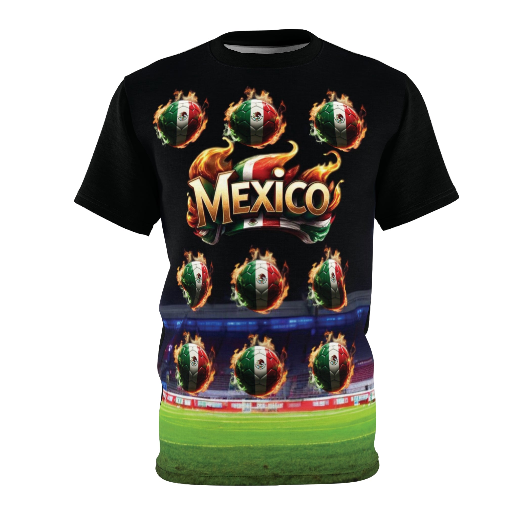Camiseta "México Fuego Futbolero" - Balones Ardientes y Pasión Tricolor