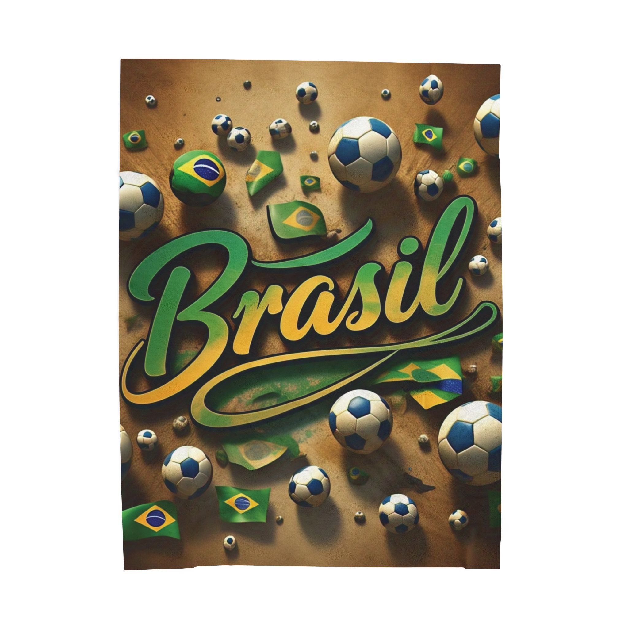 Cobertor de Pelúcia do Brasil Soccer