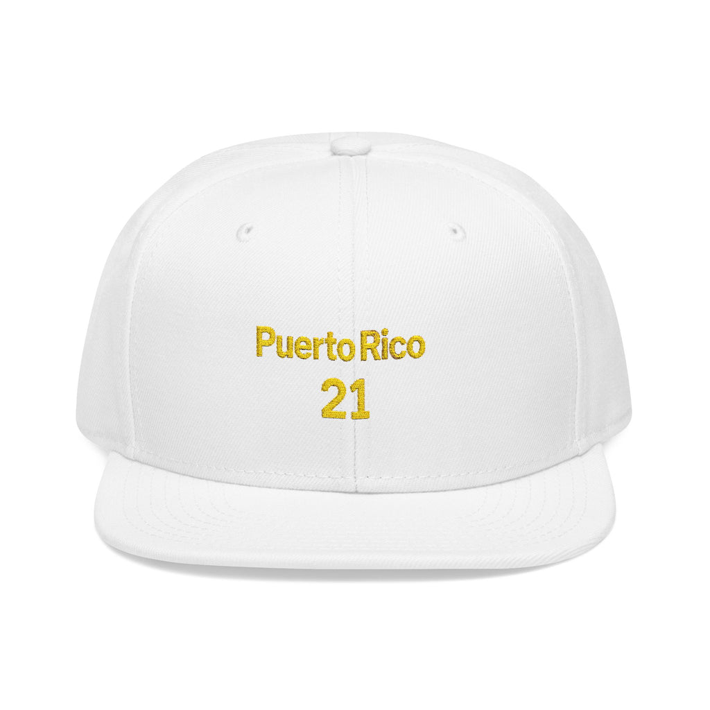 Gorra Snapback bordada Puerto Rico 21: una gorra elegante para los fanáticos del deporte o para uso casual