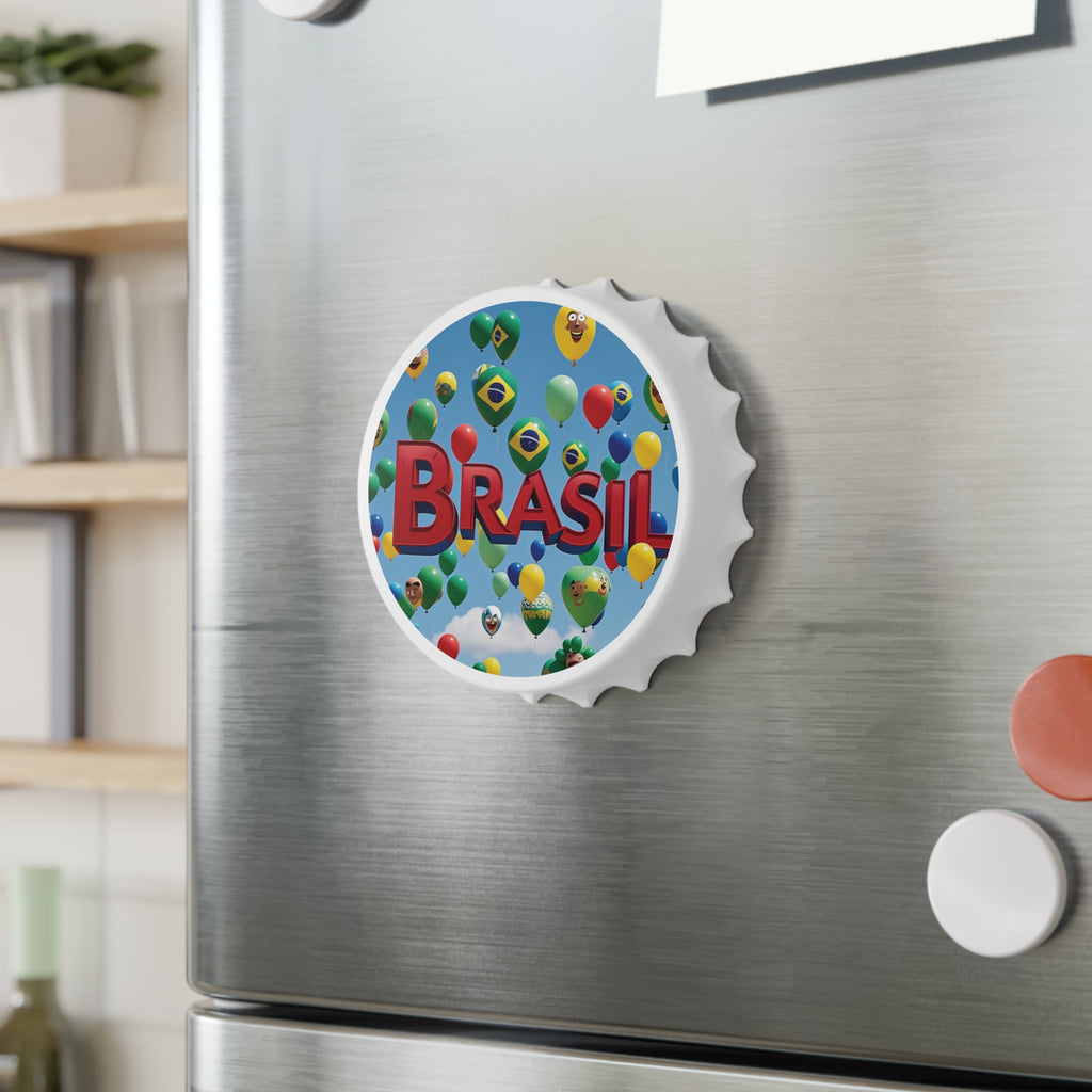 Abridor de Garrafas Colorido do Brasil - Presente Divertido para Comemorações e Festas