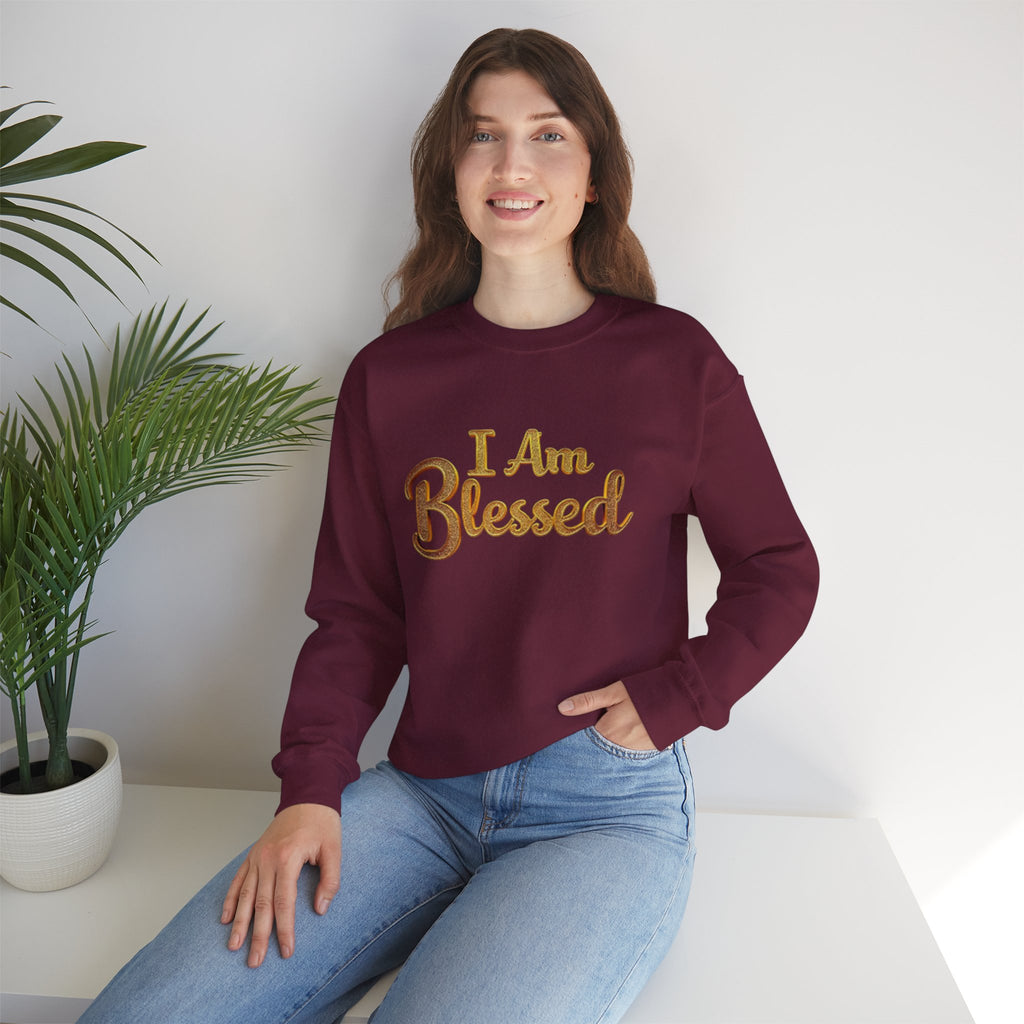 Blessed Crewneck Sweatshirt - Cozy Spiritual Apparel for Mindfulness, Perfect Gift for Holidays, Spiritual Retreats, Self-Care