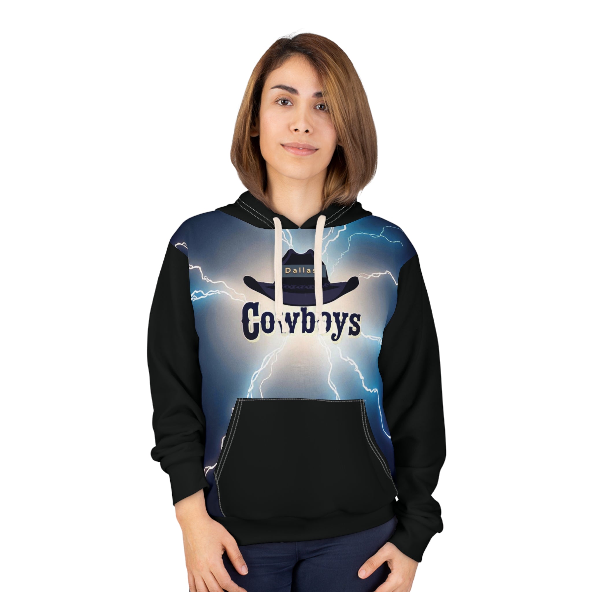 Lightning Cowboys Unisex Pullover Hoodie, Graphic Sweatshirt, Western Outlaw Apparel, for Gift  , Cozy Casual Wear