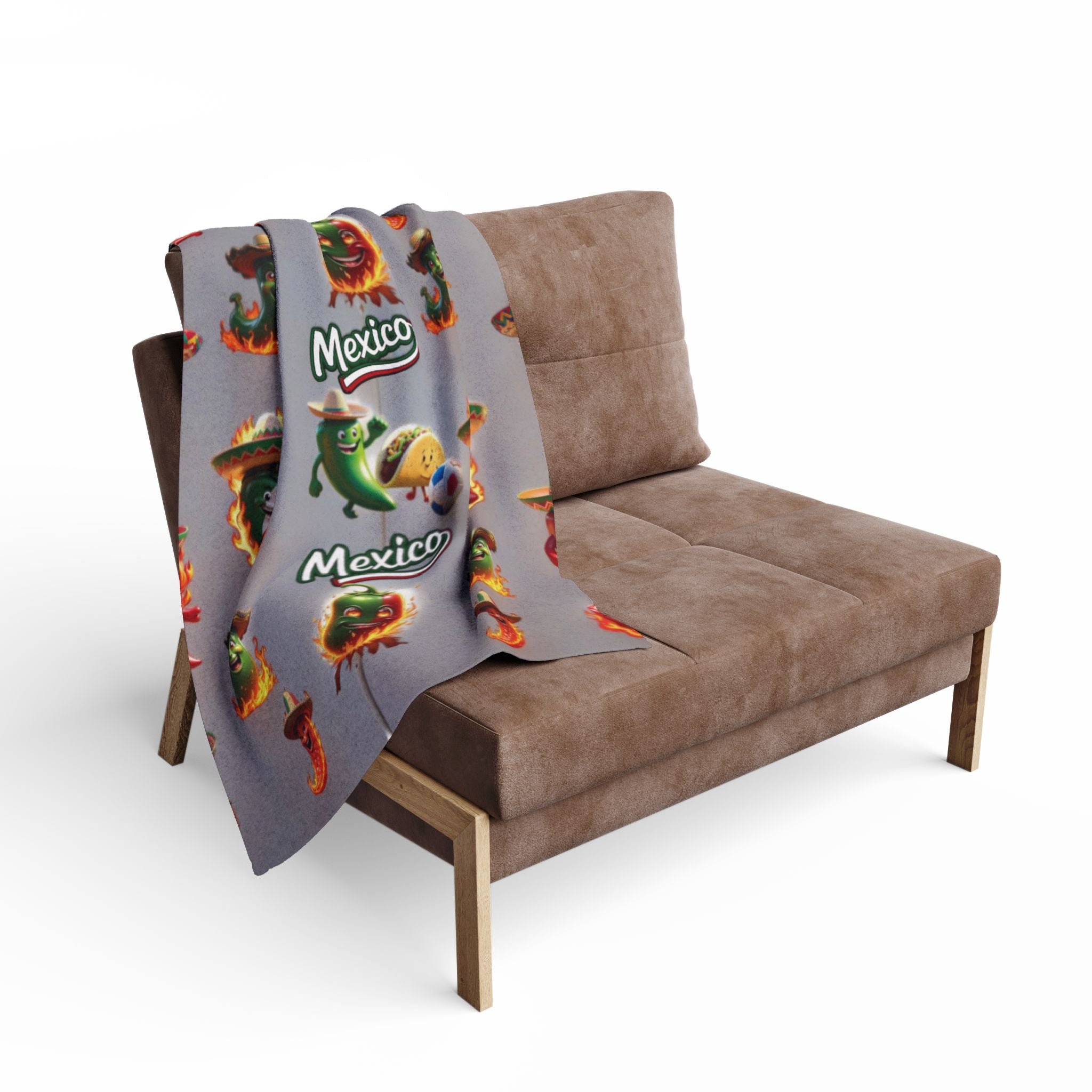 Colorful Mexican-themed Arctic fleece blanket - perfect for cozy celebrations