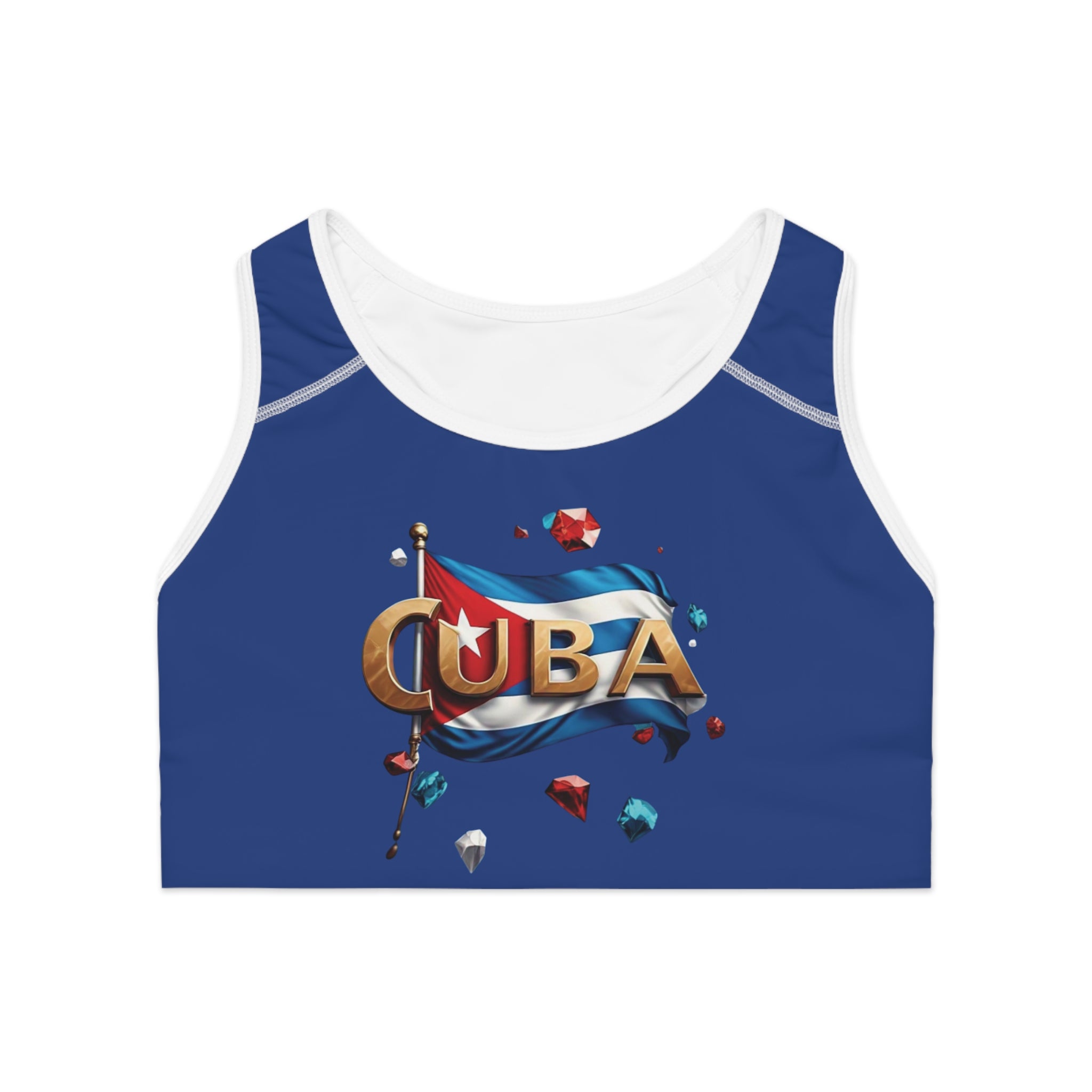 Sujetador deportivo con la bandera de Cuba