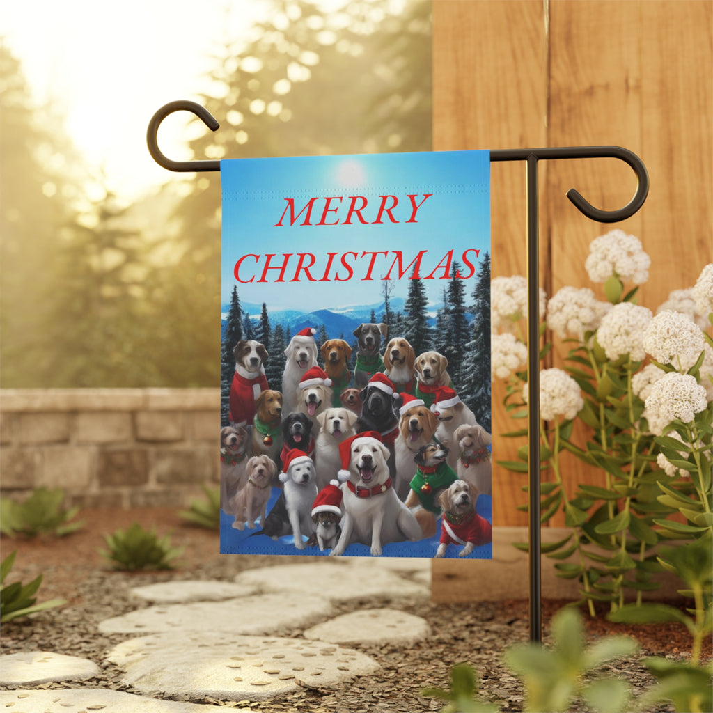 Garden Banner Christmas Dogs