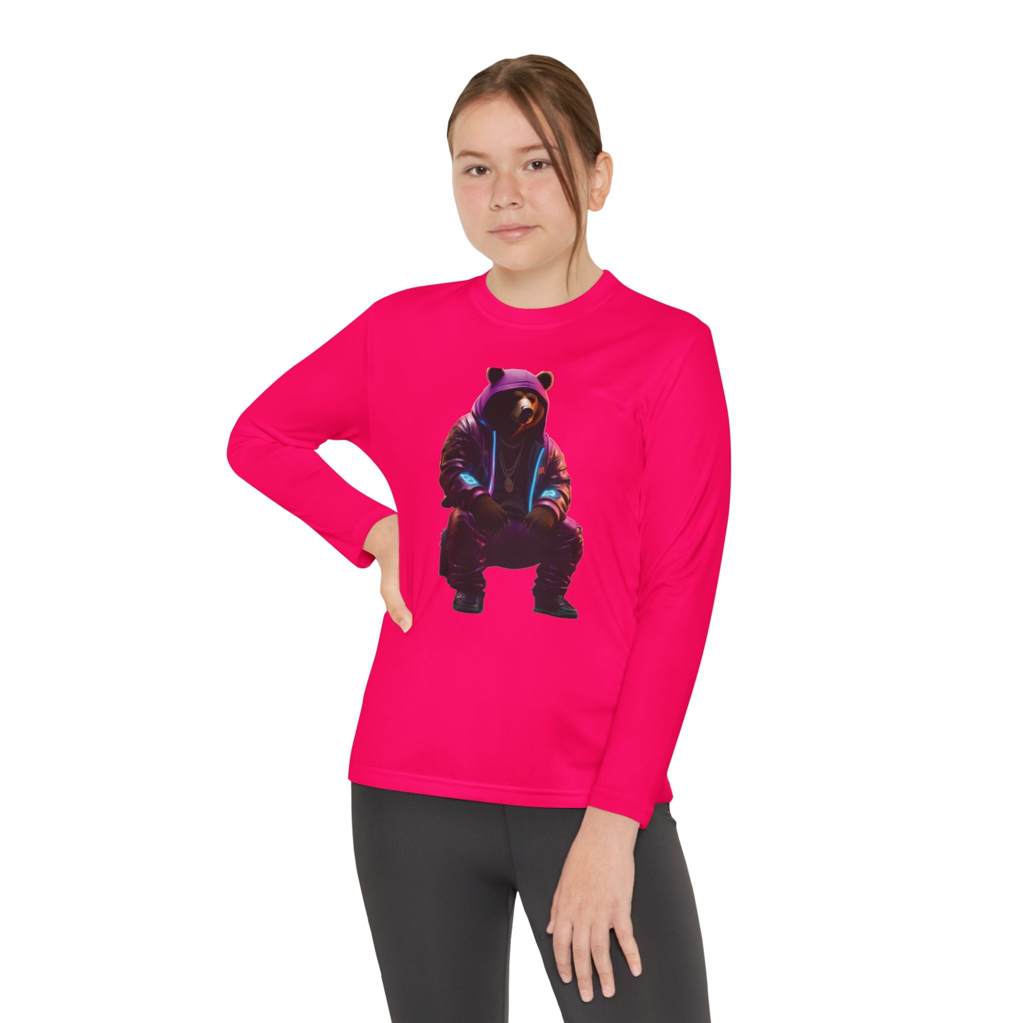 Youth T-Shirt Cute Bear Design for Girls