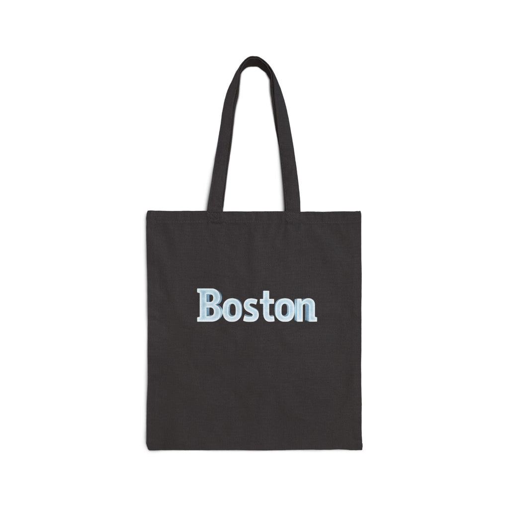 Boston Canvas Tote Bag — Embroidered City Logo Cotton Shopper
