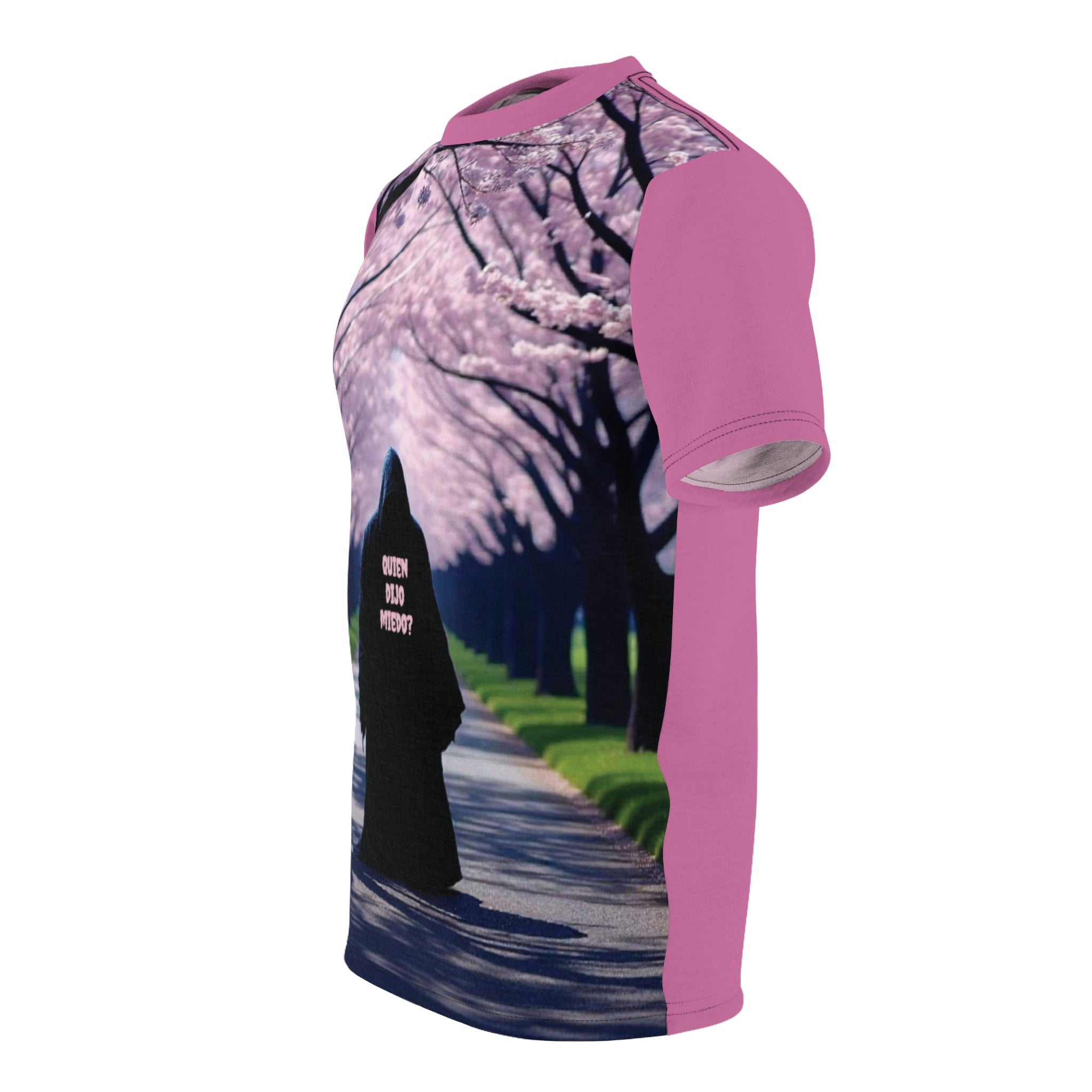 Mystical Forest Unisex Tee - Nature-Inspired AOP Shirt with Inspiring Quote