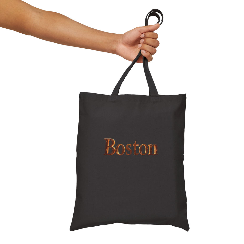 Boston Canvas Tote Bag — Classic City Lettering Tote