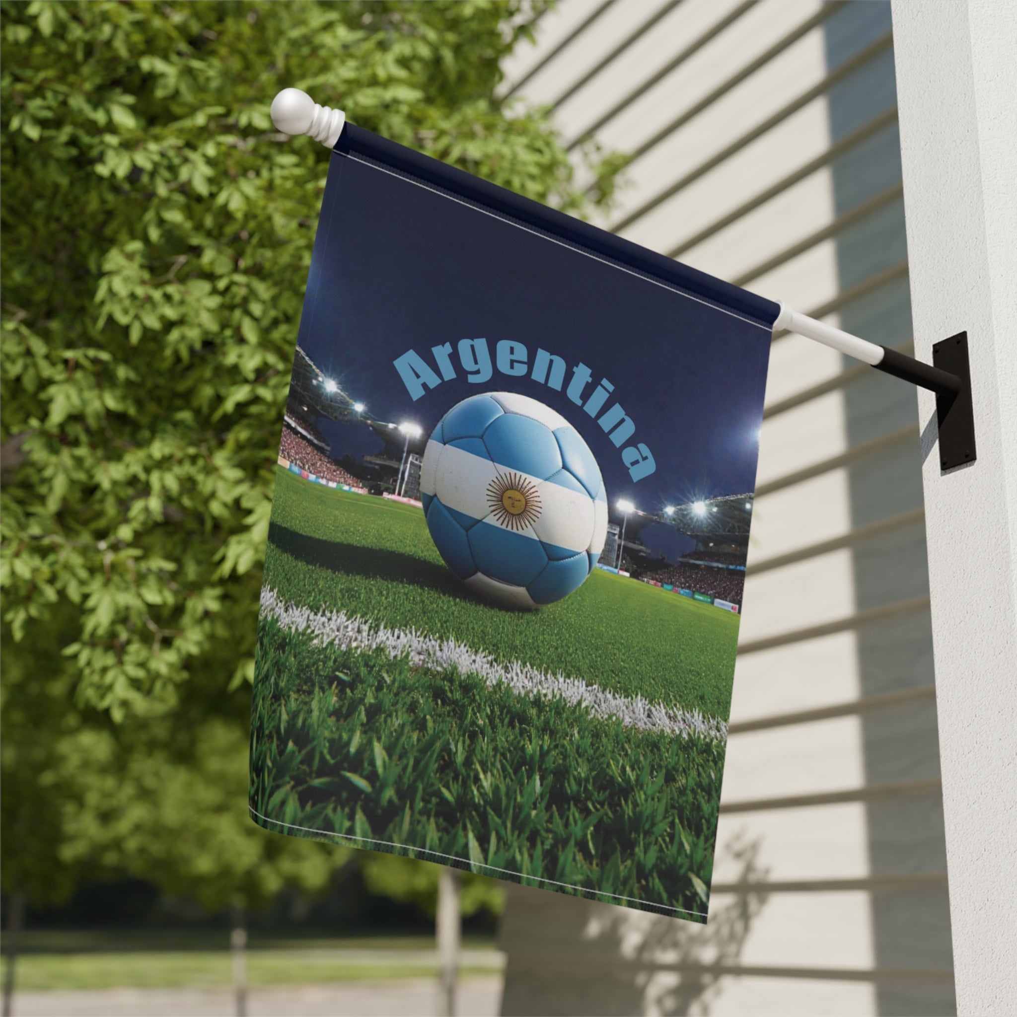 Argentina Soccer Garden Flag – Football Stadium Lawn Banner