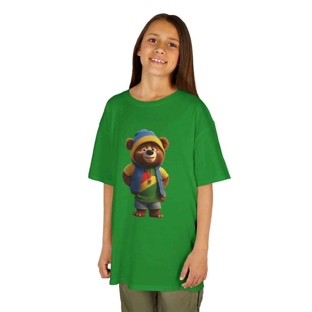 Kids T-Shirt Bear Image Funny Gift for Christmas or Birthdays 
