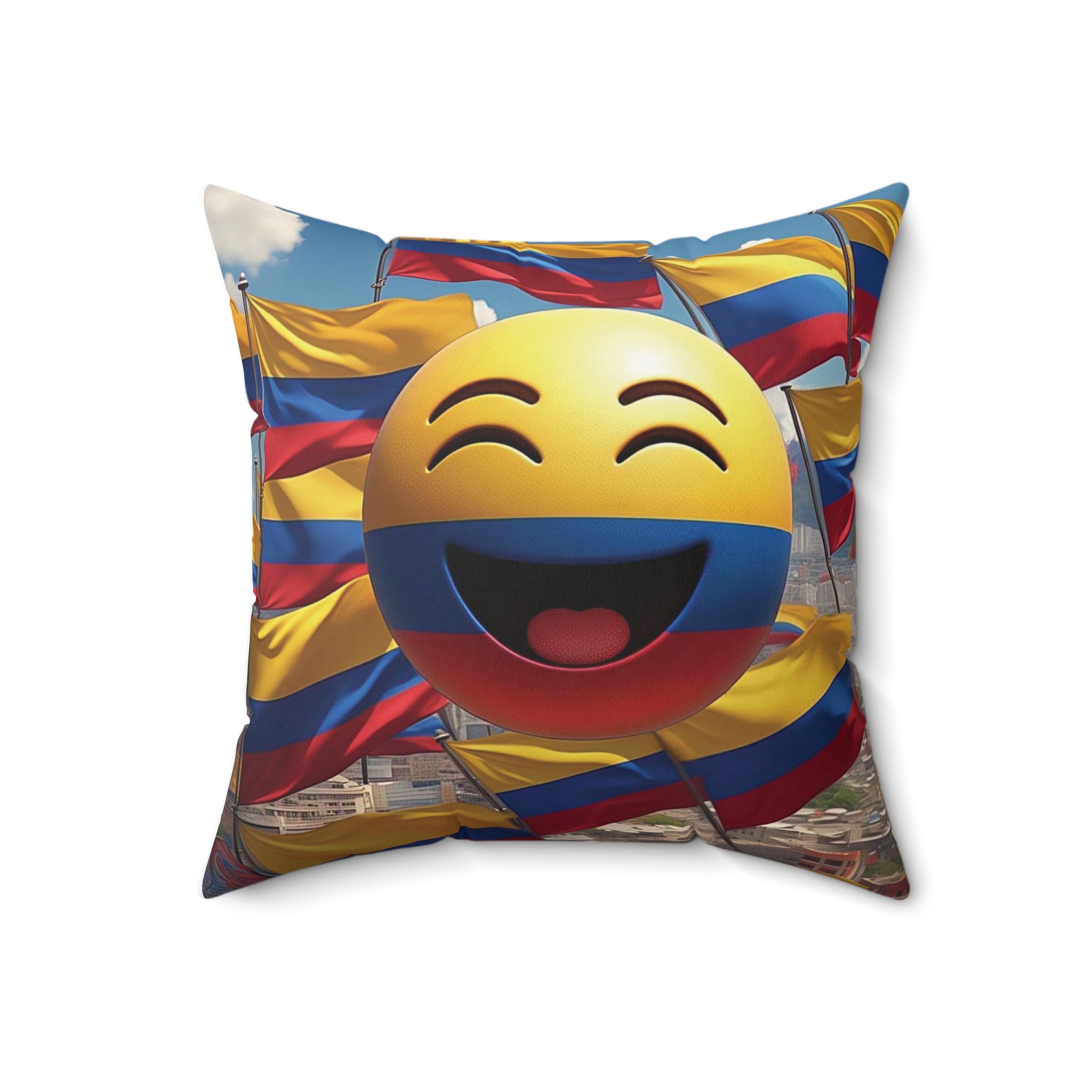 Almohada decorativa emoji colombiana: ¡ilumina tu hogar!