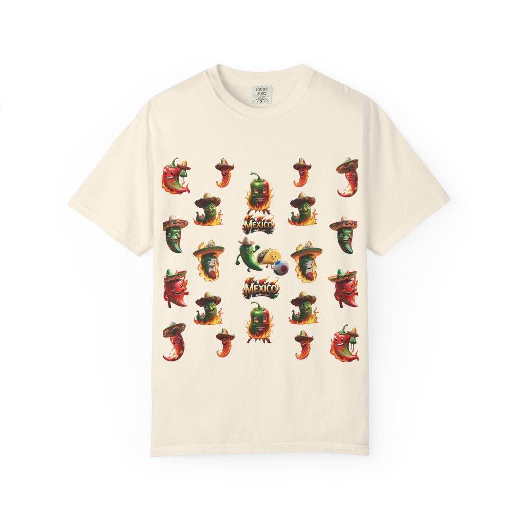 Unisex tie-dyed t-shirt with vibrant Mexican inspiration