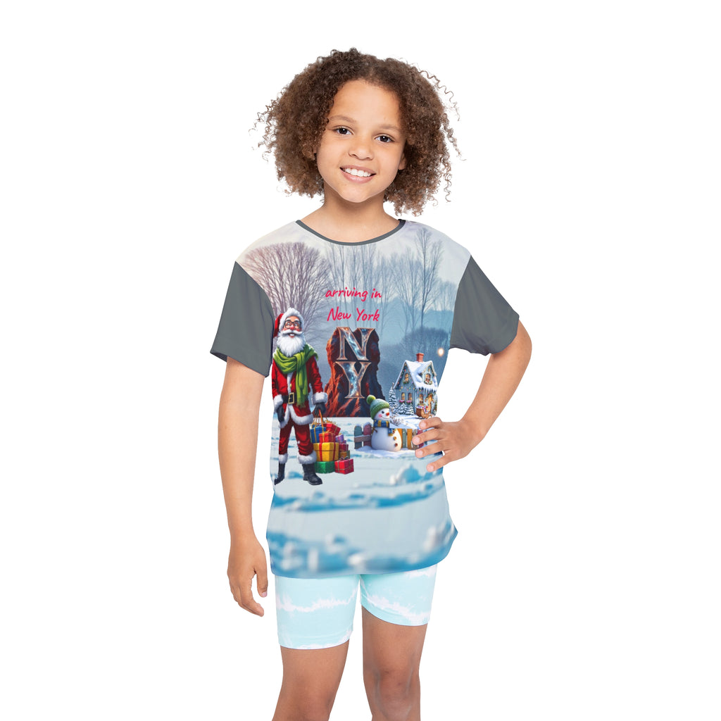 Kids Jersey with Christmas Design - Festive Tee for Young , Holiday Gift, Santa T-Shirt,