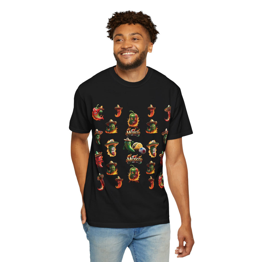 Unisex tie-dyed t-shirt with vibrant Mexican inspiration